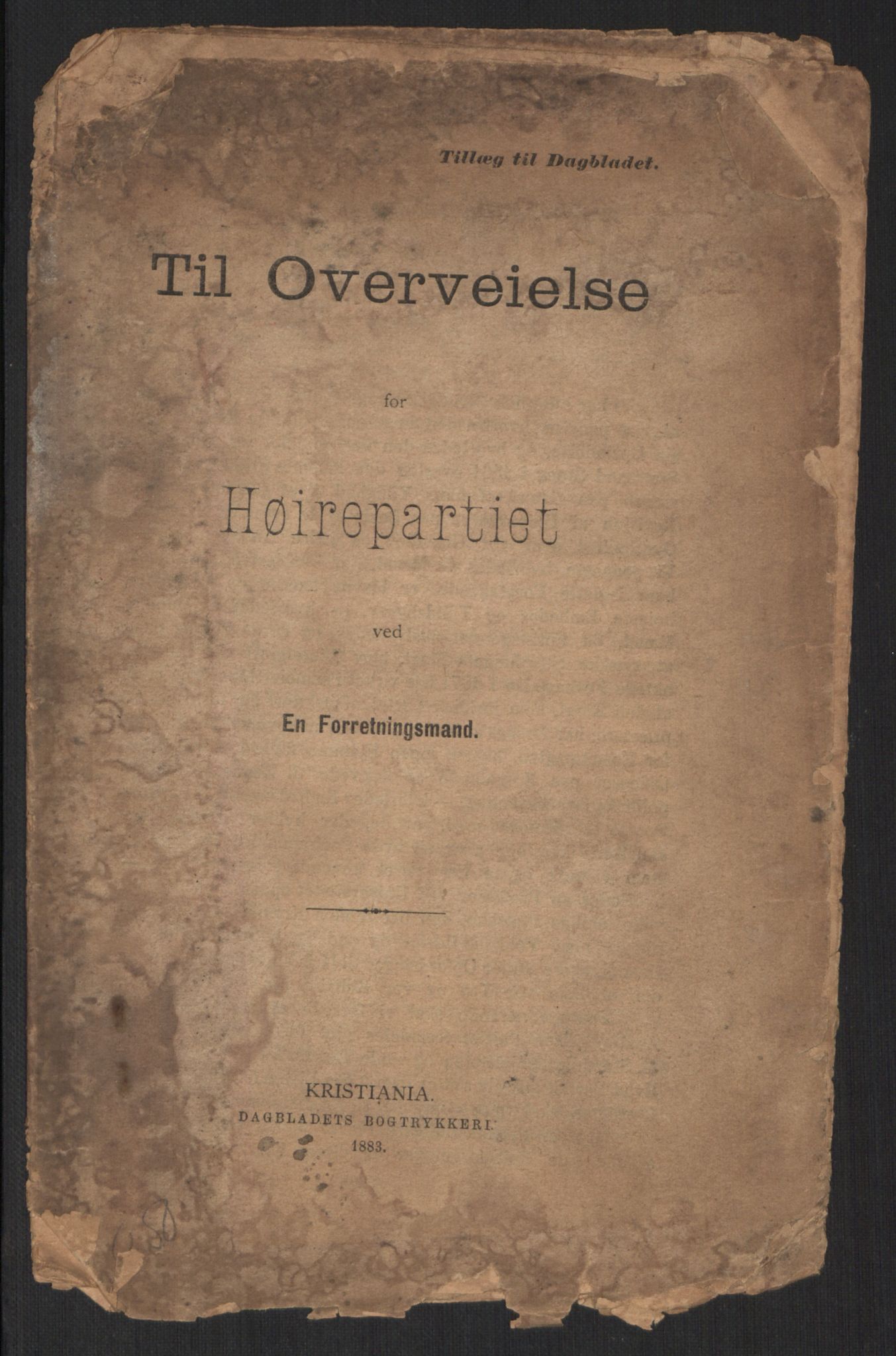 Venstres Hovedorganisasjon, RA/PA-0876/X/L0001: De eldste skrifter, 1860-1936, p. 420