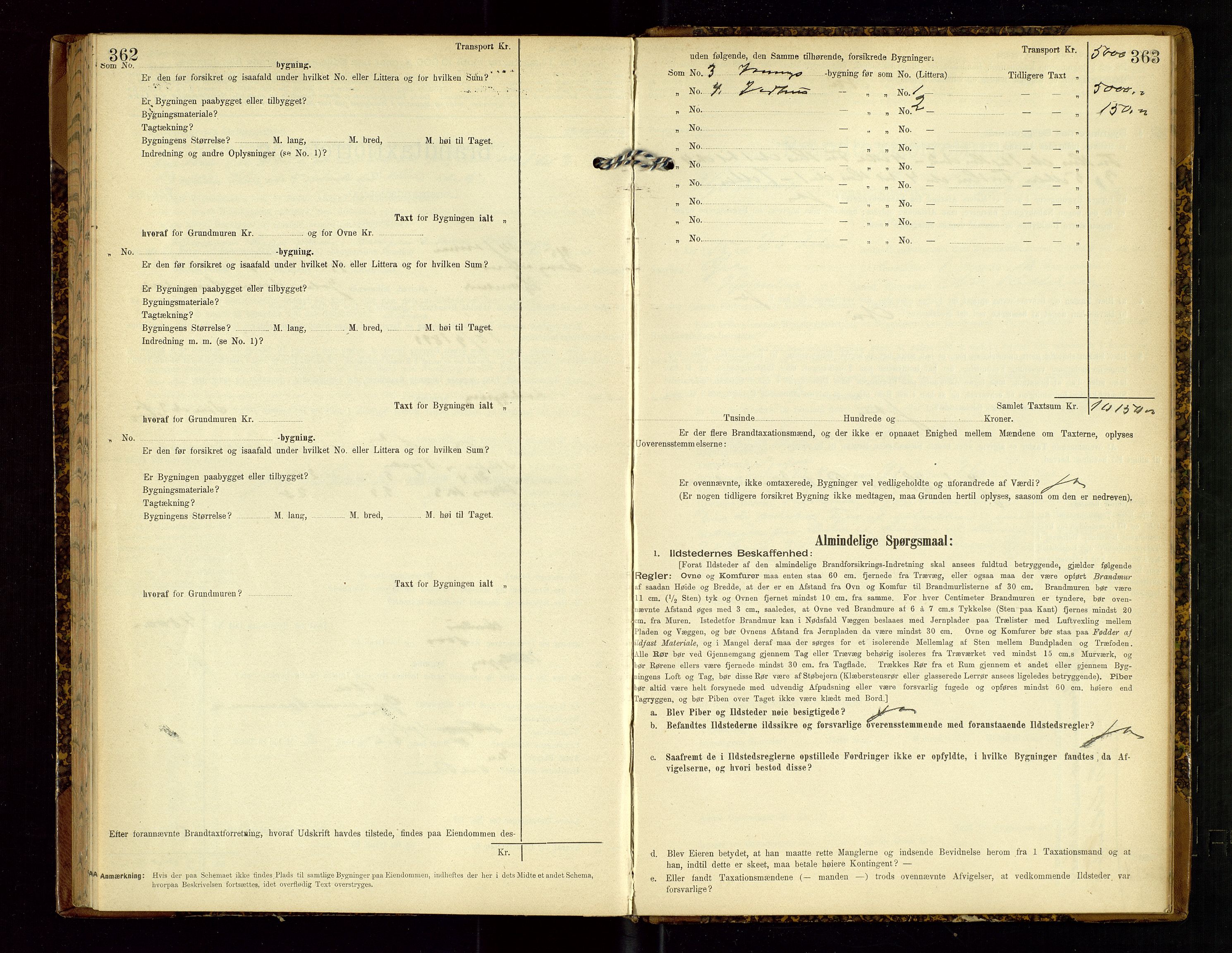 Hjelmeland lensmannskontor, SAST/A-100439/Gob/L0002: "Brandtaxationsprotokol", 1904-1920, p. 362-363