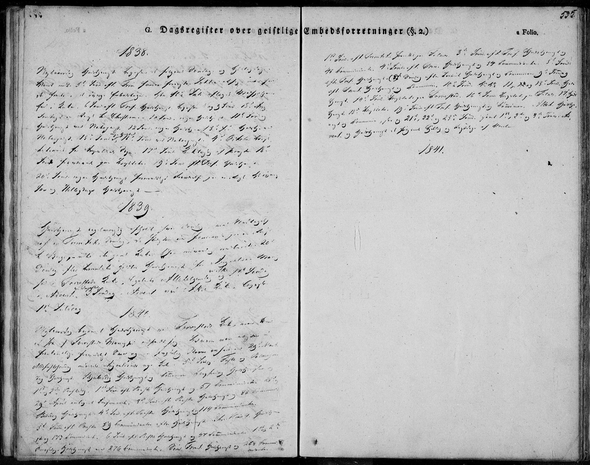 Avaldsnes sokneprestkontor, SAST/A -101851/H/Ha/Haa/L0005: Parish register (official) no. A 5.2, 1825-1841, p. 535