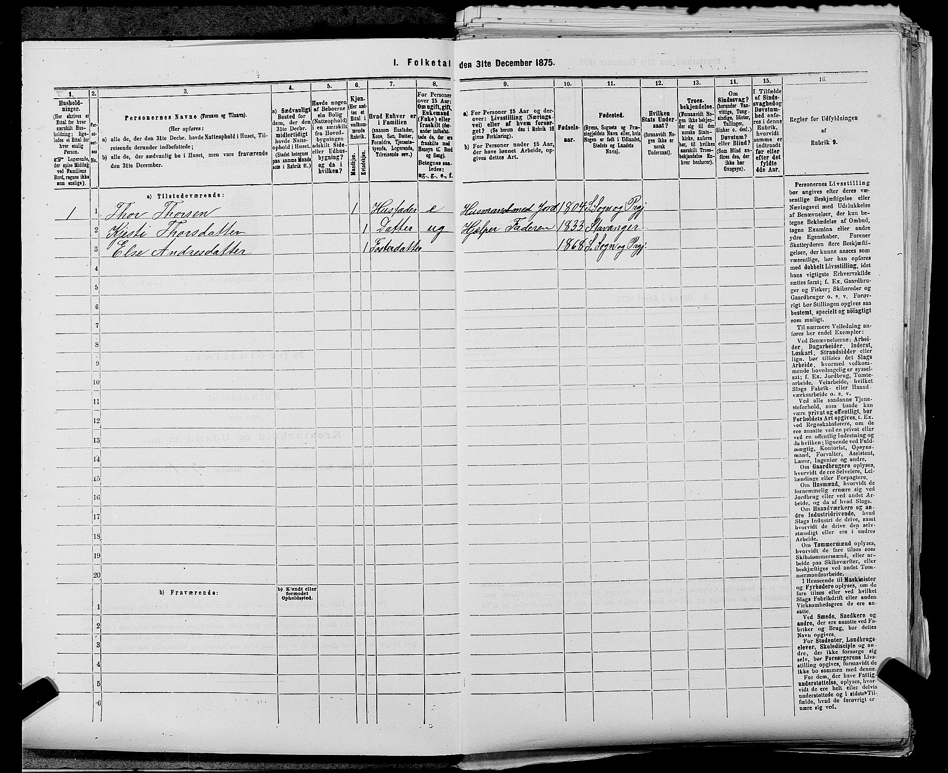 SAST, 1875 census for 1134P Suldal, 1875, p. 40