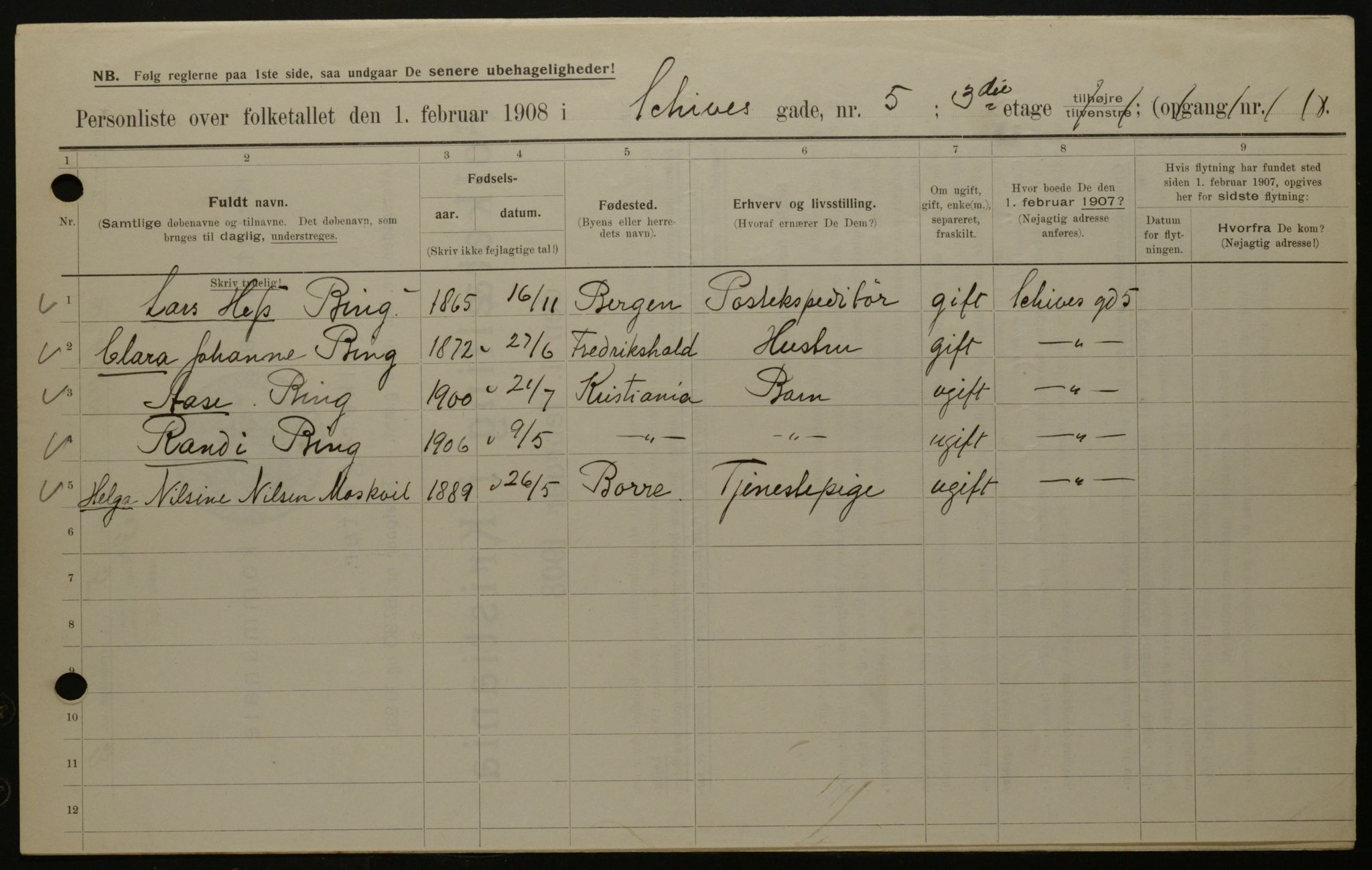 OBA, Municipal Census 1908 for Kristiania, 1908, p. 80738