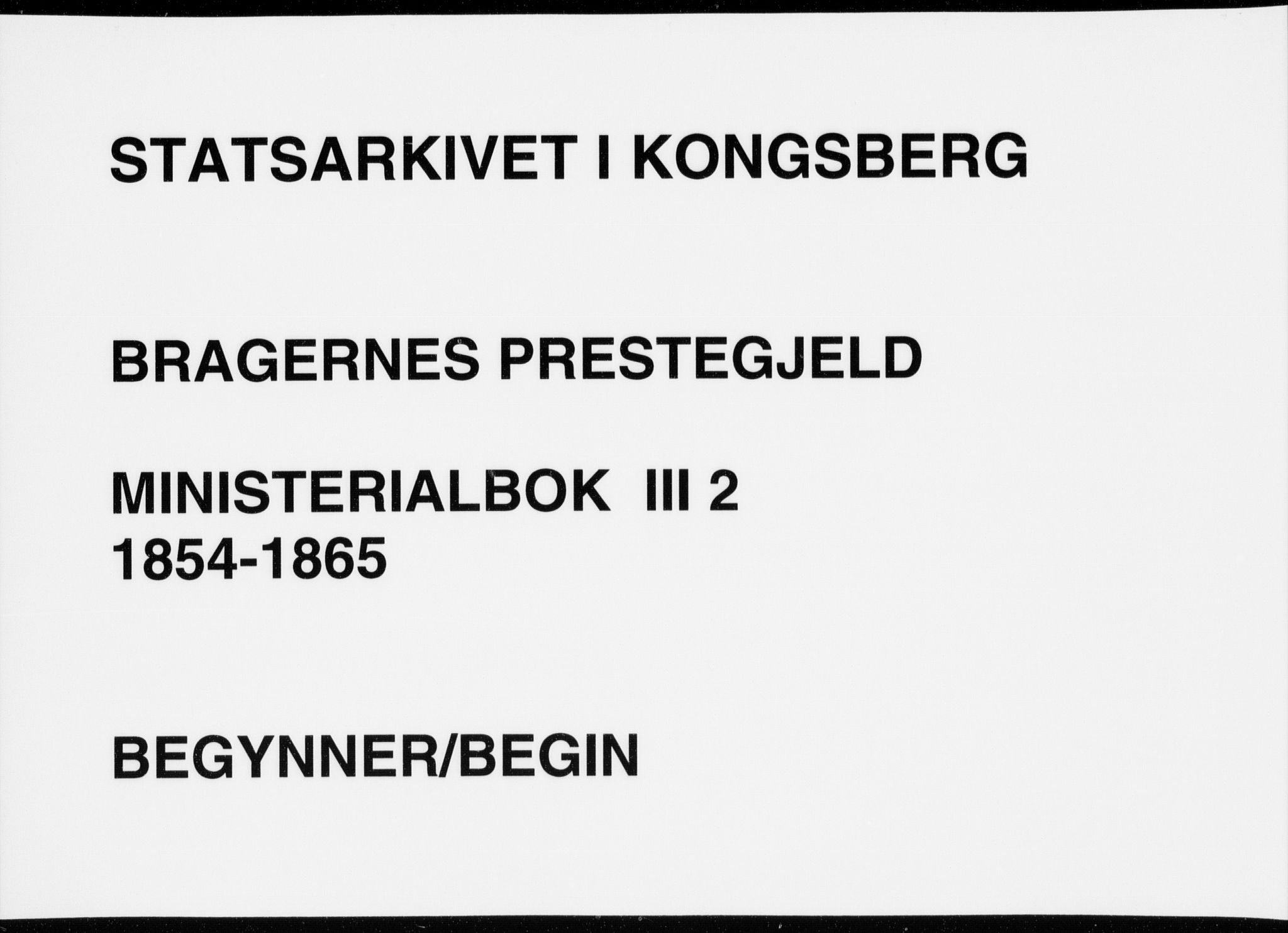 Bragernes kirkebøker, AV/SAKO-A-6/F/Fc/L0002: Parish register (official) no. III 2, 1854-1865