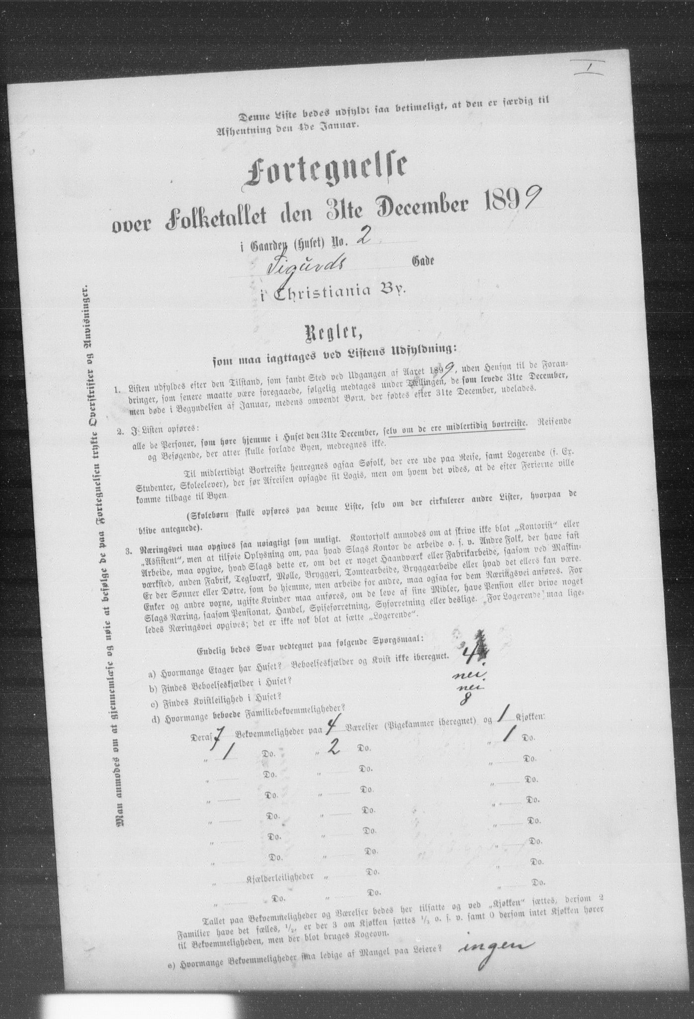 OBA, Municipal Census 1899 for Kristiania, 1899, p. 12298