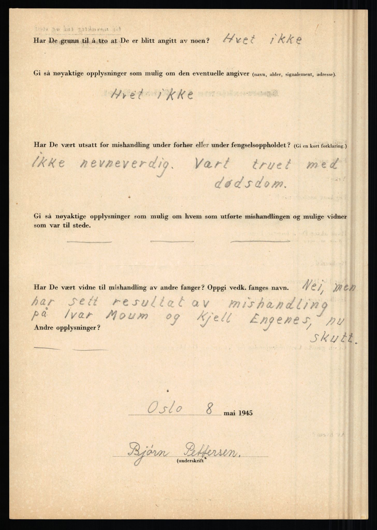 Rikspolitisjefen, AV/RA-S-1560/L/L0014: Pettersen, Aksel - Savosnick, Ernst, 1940-1945, p. 24