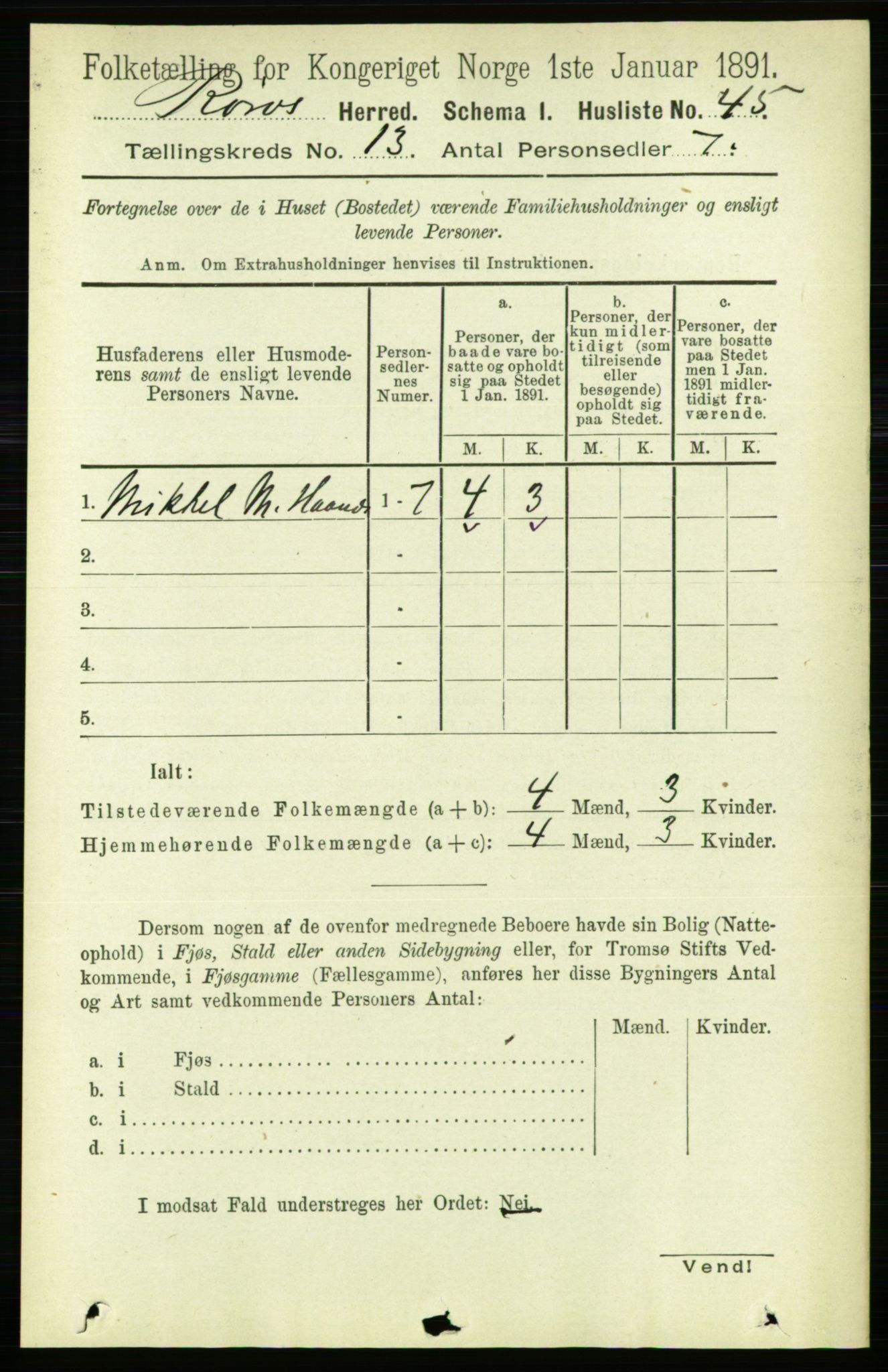 RA, 1891 census for 1640 Røros, 1891, p. 2553