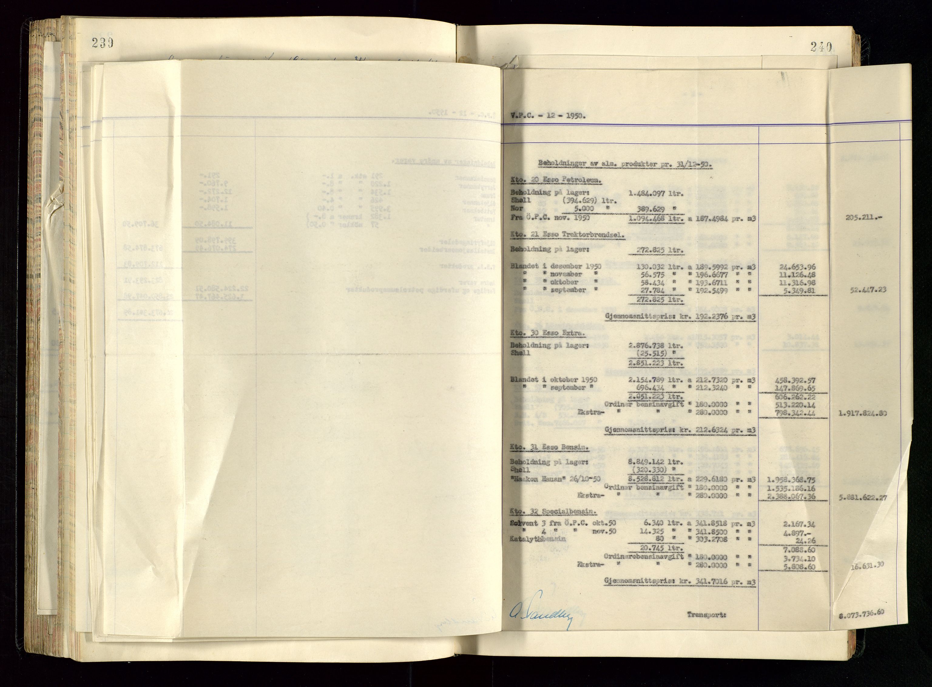 PA 1534 - Østlandske Petroleumscompagni A/S, AV/SAST-A-101954/A/Aa/L0005/0001: Direksjonsprotokoller / Den Administrerende Direksjon alle selskaper (referatprotokoll), 1943-1958