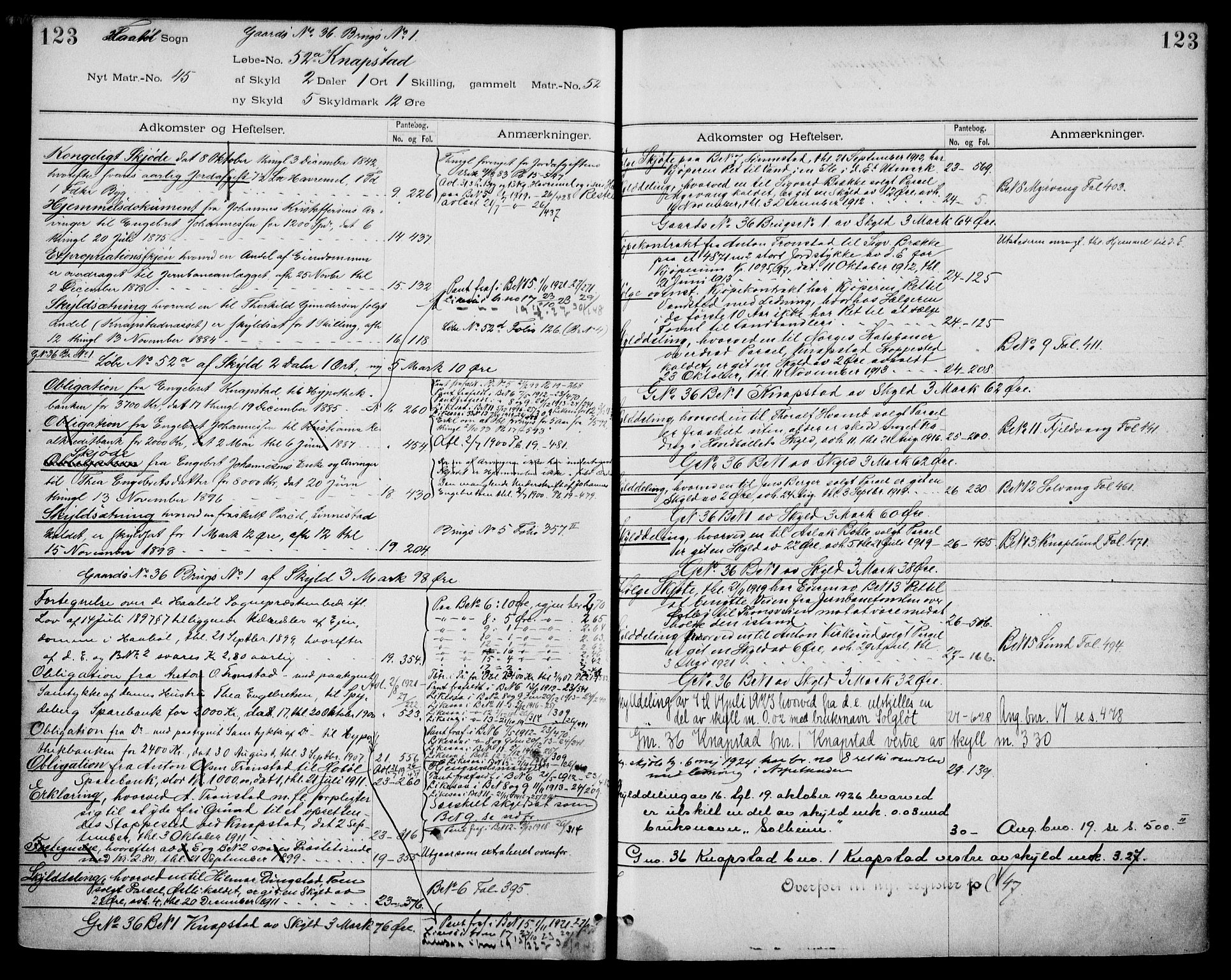 Moss sorenskriveri, SAO/A-10168: Mortgage register no. IV 8a, 1733-1927, p. 123