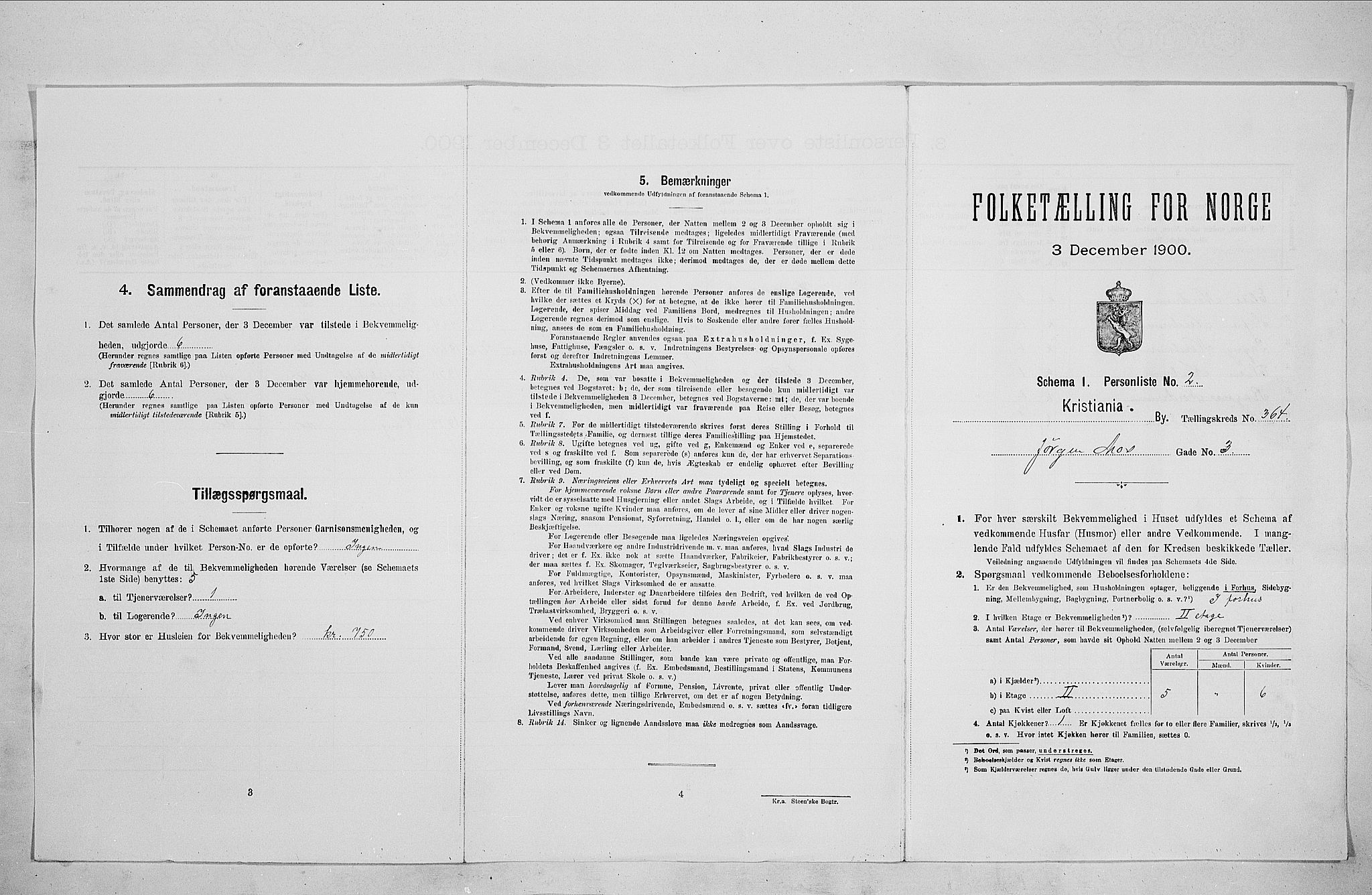 SAO, 1900 census for Kristiania, 1900, p. 44569