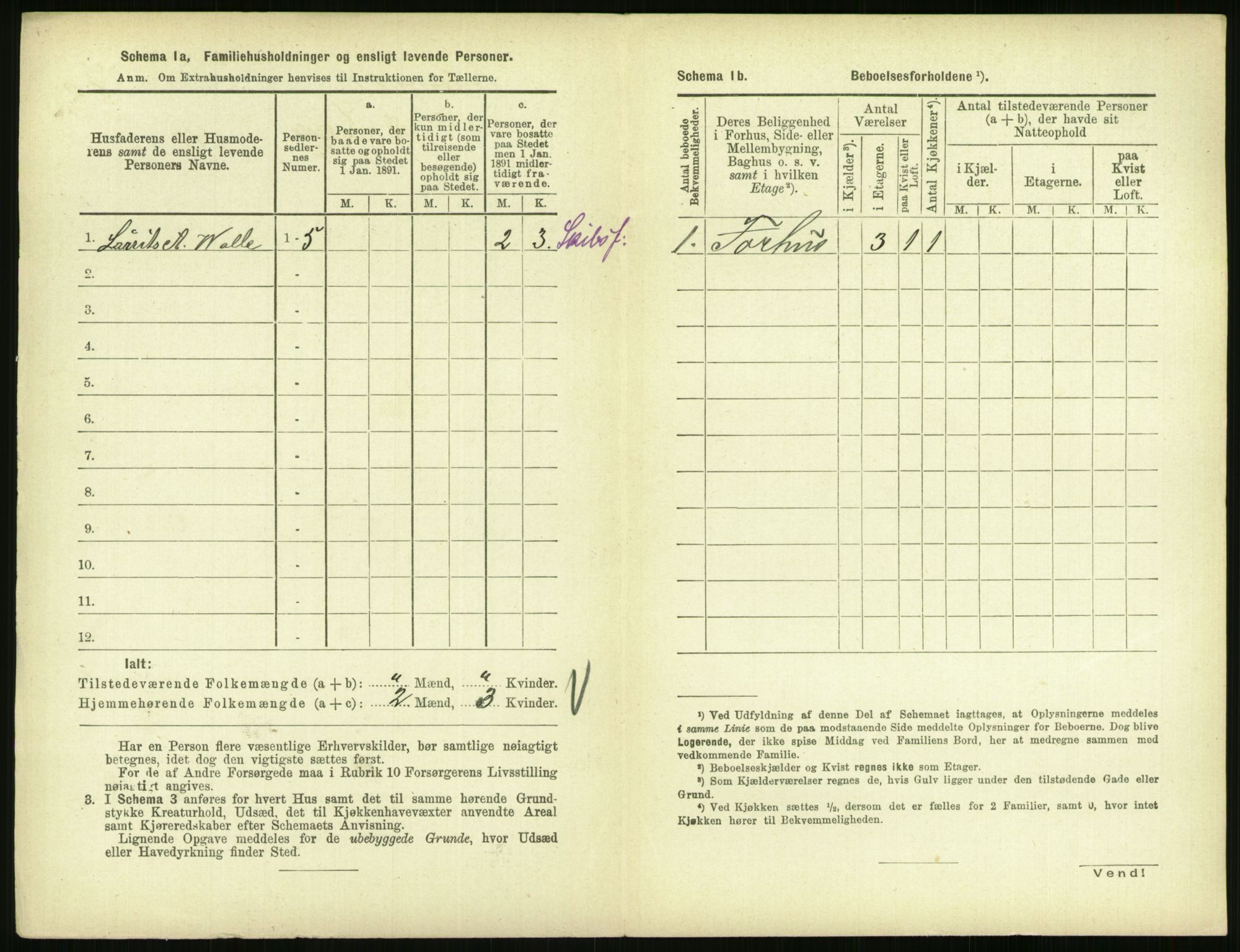 RA, 1891 census for 0707 Larvik, 1891, p. 684