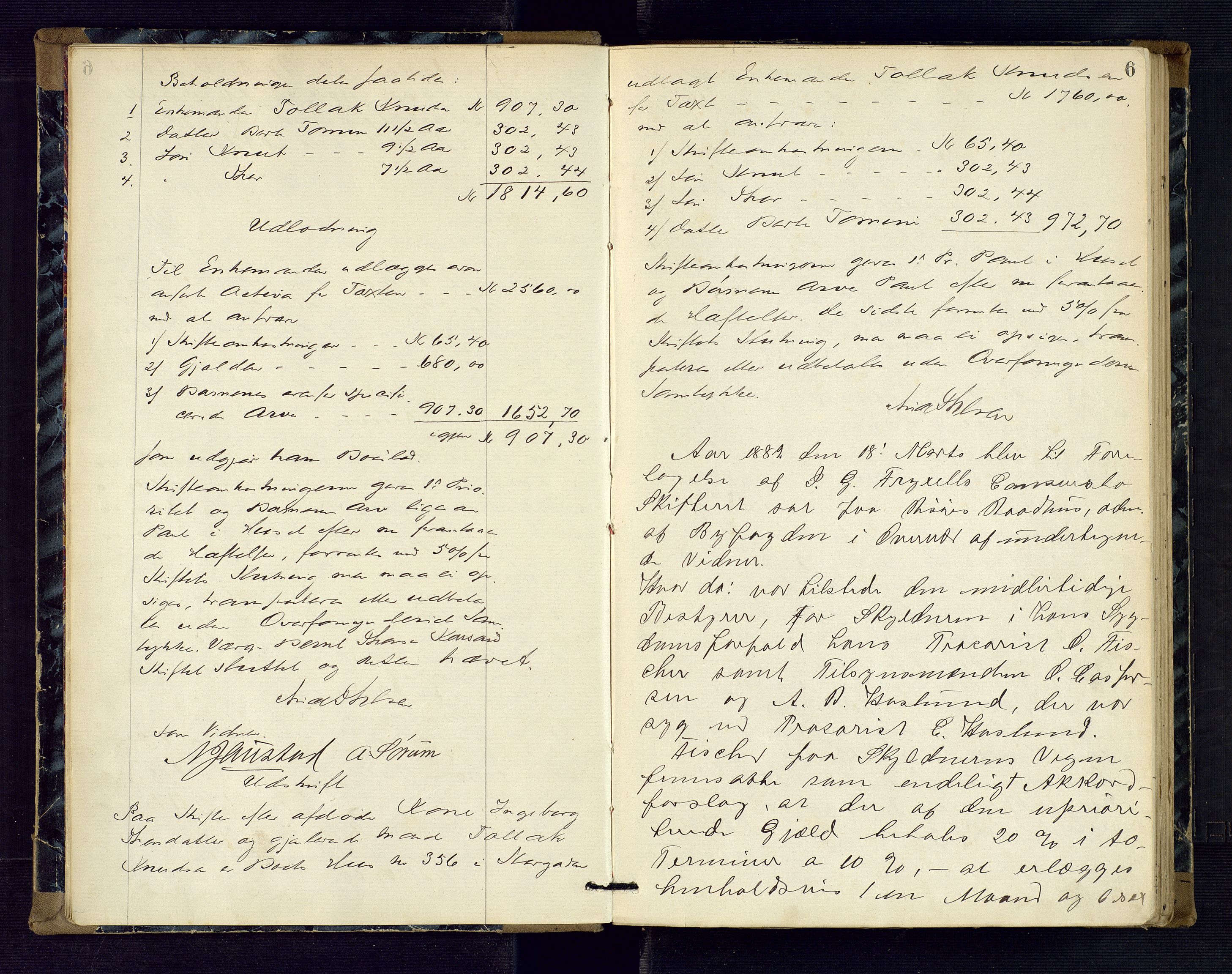Risør byfogd, AV/SAK-1222-0005/H/Hc/L0004: Skifteprotokoll nr. 3B, 1882-1886, p. 6
