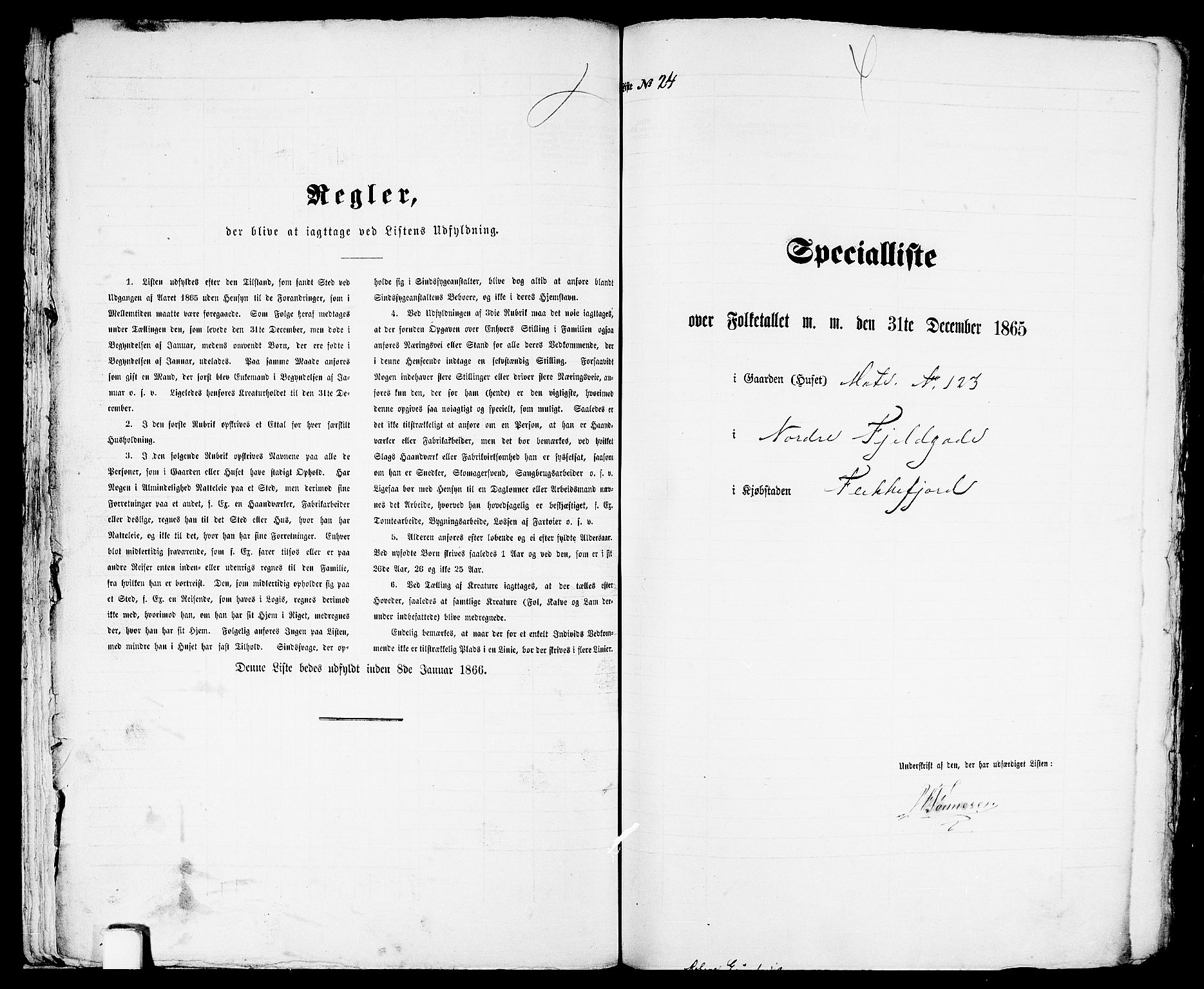 RA, 1865 census for Flekkefjord/Flekkefjord, 1865, p. 54