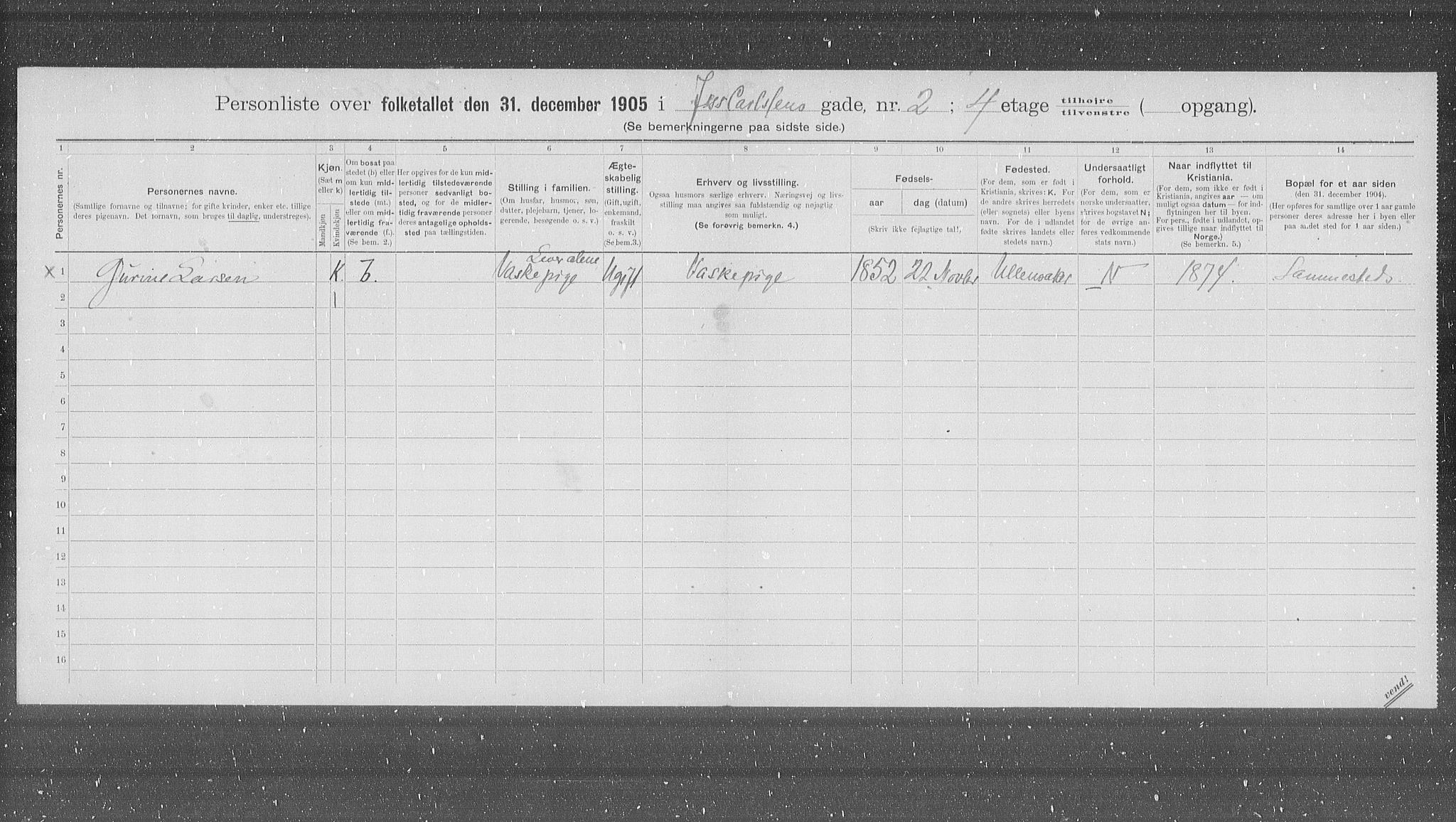 OBA, Municipal Census 1905 for Kristiania, 1905, p. 24628