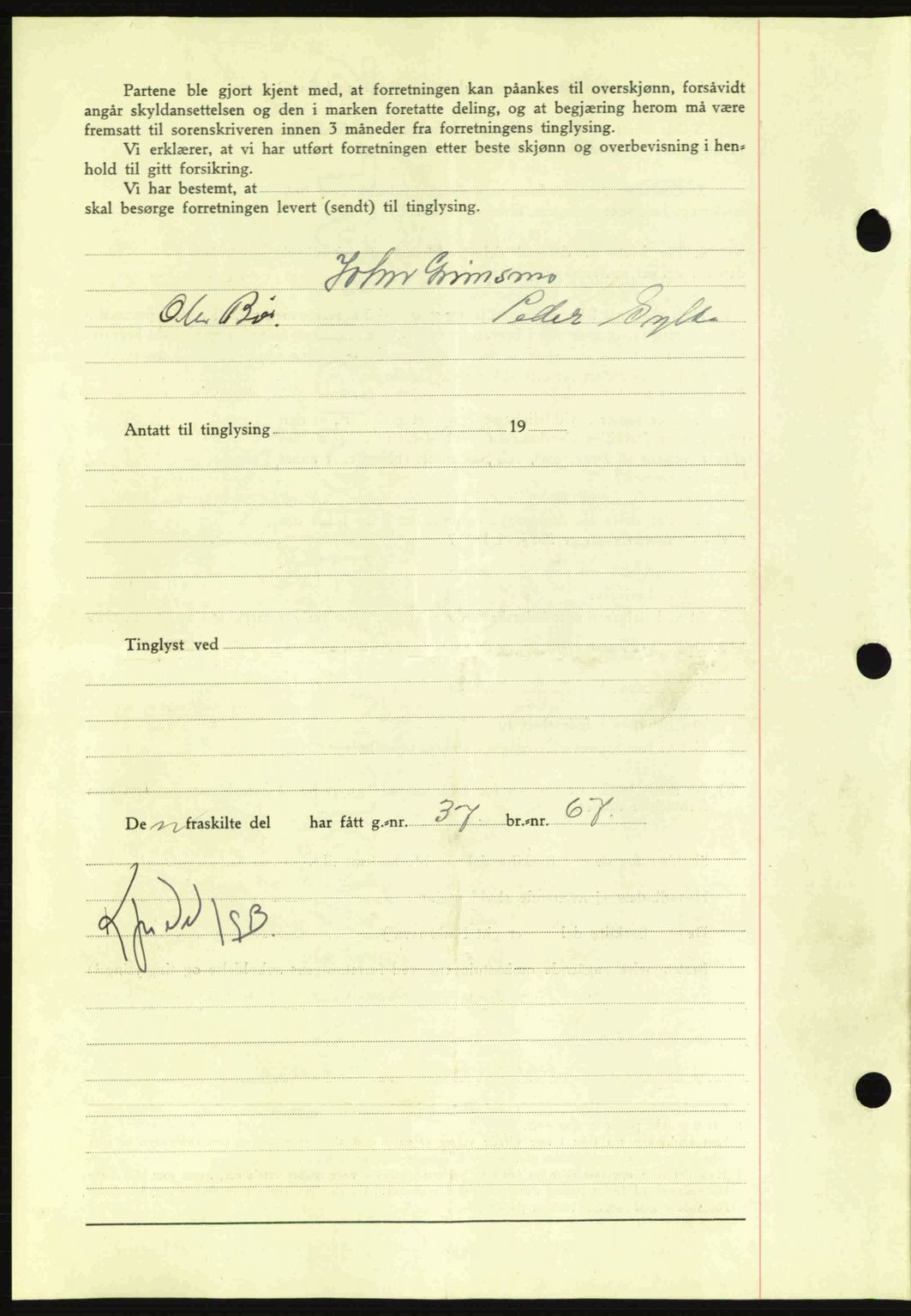 Nordmøre sorenskriveri, AV/SAT-A-4132/1/2/2Ca: Mortgage book no. A91, 1941-1942, Diary no: : 2338/1941