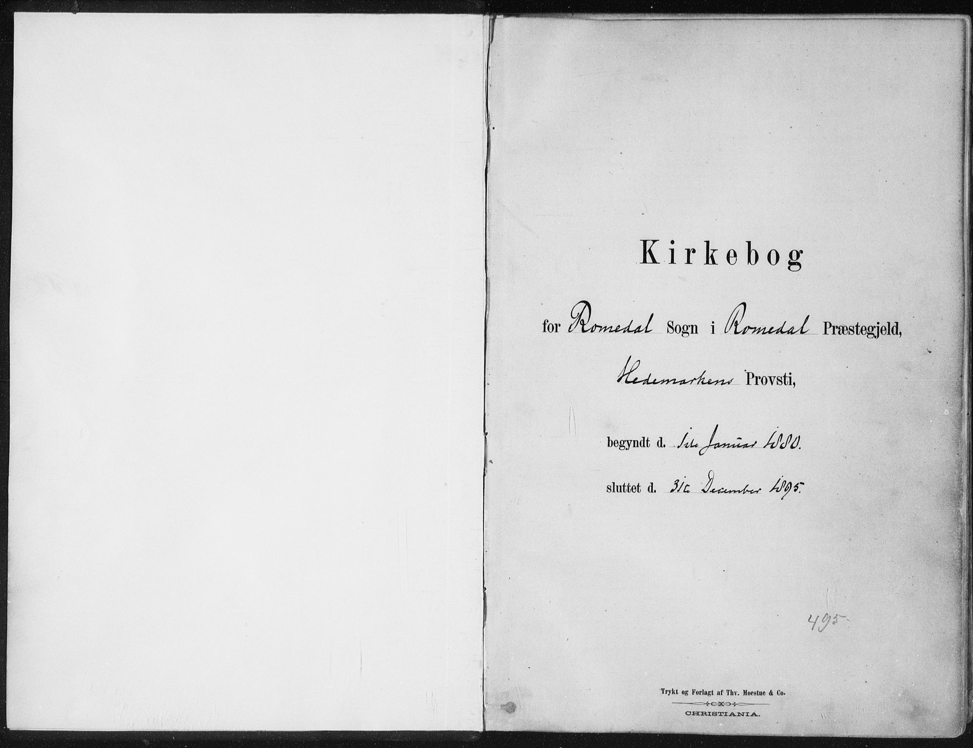 Romedal prestekontor, SAH/PREST-004/K/L0010: Parish register (official) no. 10, 1880-1895