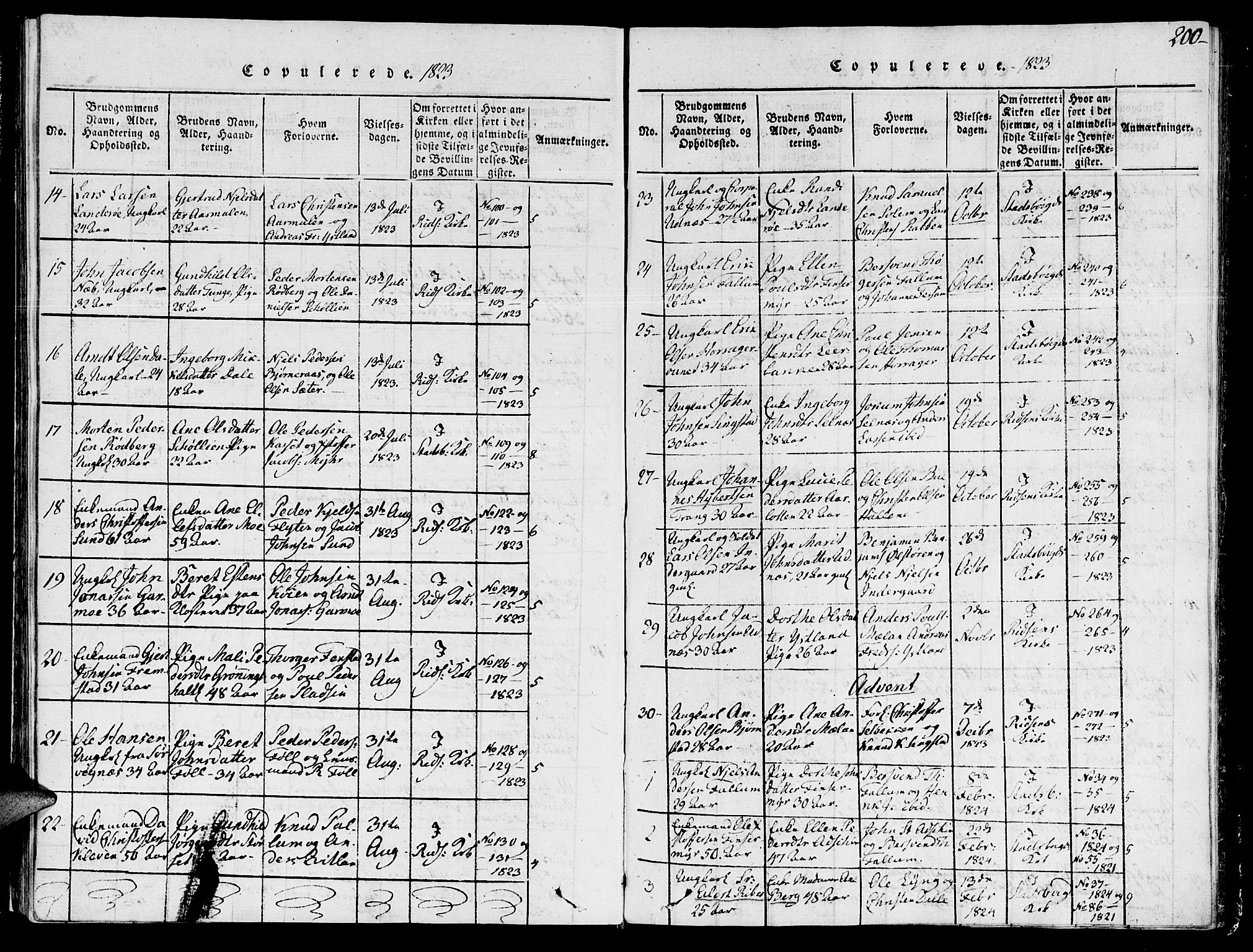 Ministerialprotokoller, klokkerbøker og fødselsregistre - Sør-Trøndelag, SAT/A-1456/646/L0608: Parish register (official) no. 646A06, 1816-1825, p. 200