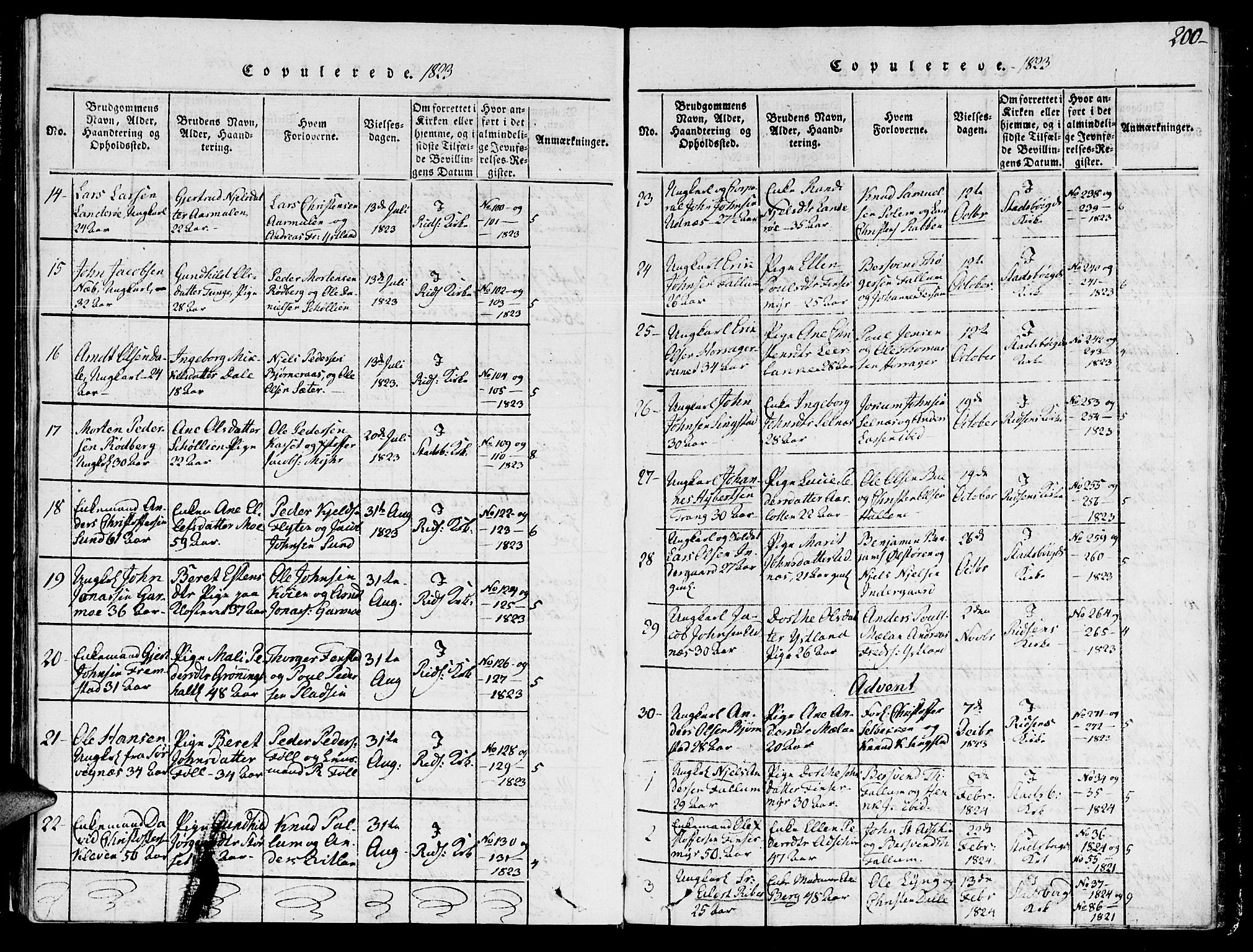 Ministerialprotokoller, klokkerbøker og fødselsregistre - Sør-Trøndelag, AV/SAT-A-1456/646/L0608: Parish register (official) no. 646A06, 1816-1825, p. 200