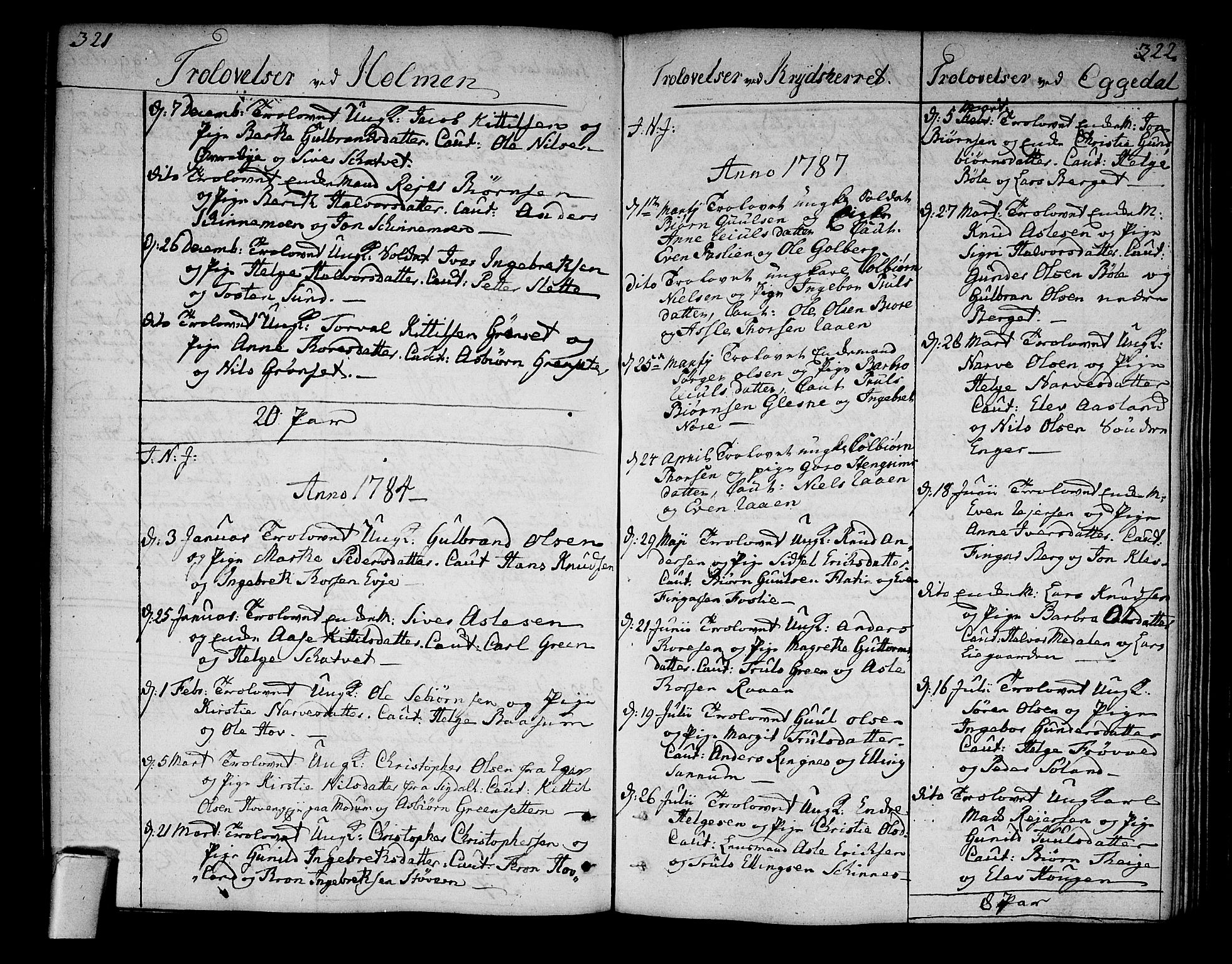 Sigdal kirkebøker, SAKO/A-245/F/Fa/L0002: Parish register (official) no. I 2, 1778-1792, p. 321-322