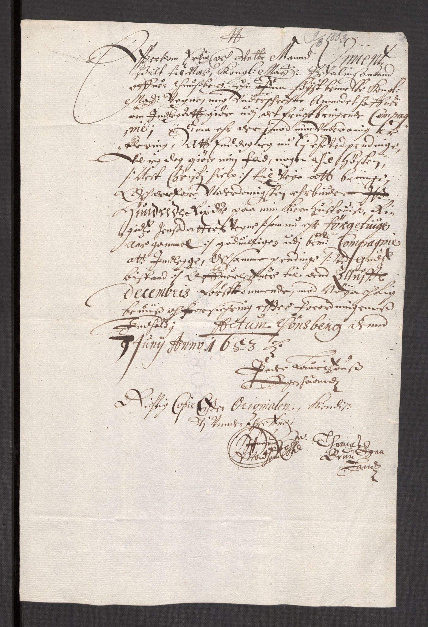 Danske Kanselli 1572-1799, AV/RA-EA-3023/F/Fc/Fcc/Fcca/L0014: Norske innlegg 1572-1799, 1653, p. 277