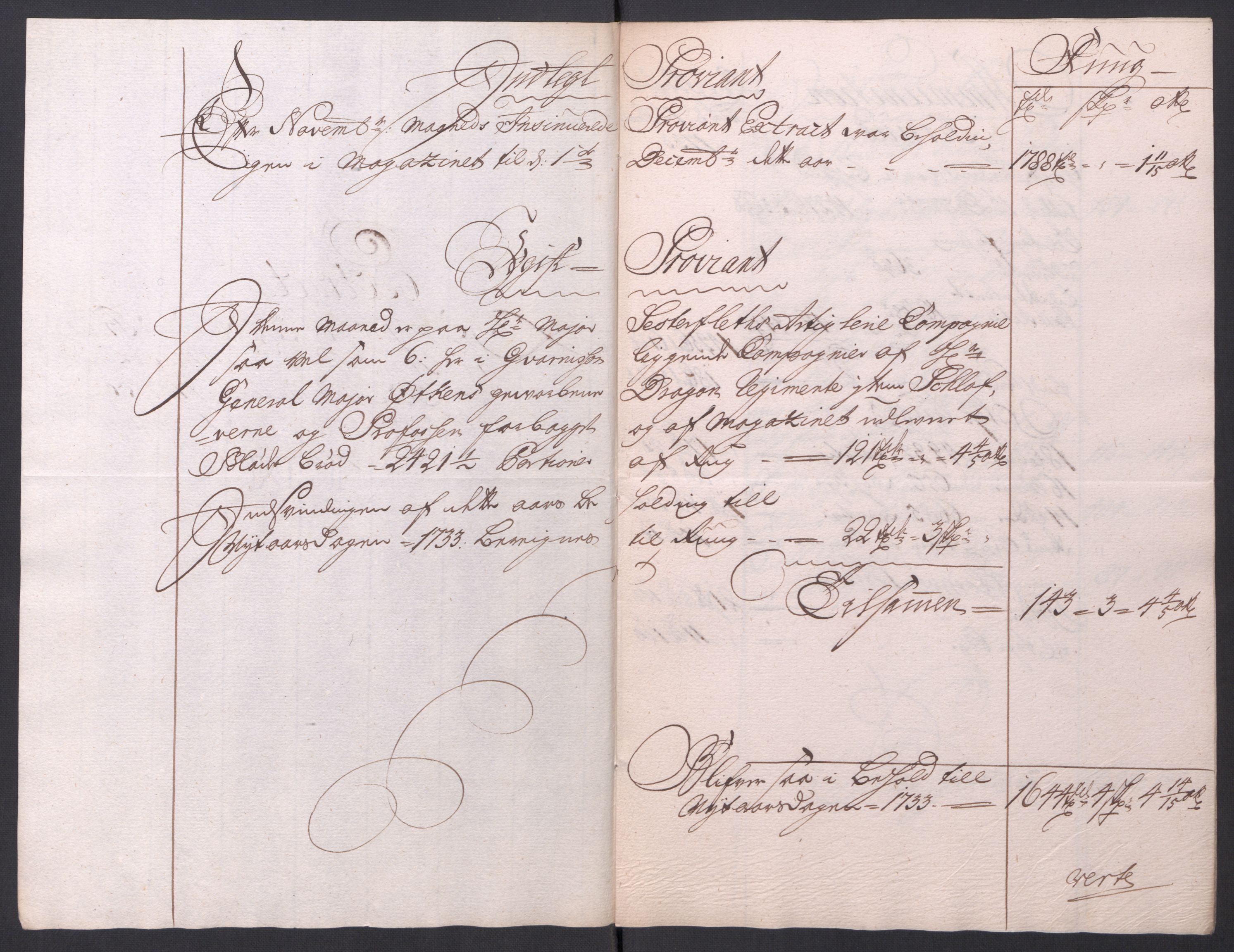 Kommanderende general (KG I) med Det norske krigsdirektorium, RA/EA-5419/D/L0154: Fredriksten festning: Brev, inventarfortegnelser og regnskapsekstrakter, 1730-1739, p. 104