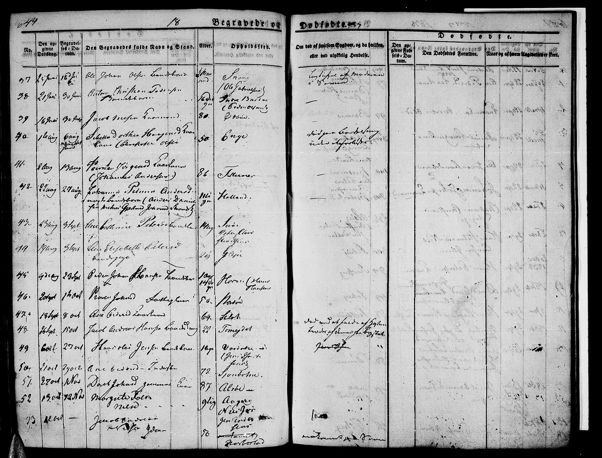 Ministerialprotokoller, klokkerbøker og fødselsregistre - Nordland, AV/SAT-A-1459/838/L0548: Parish register (official) no. 838A06, 1829-1839, p. 647-648