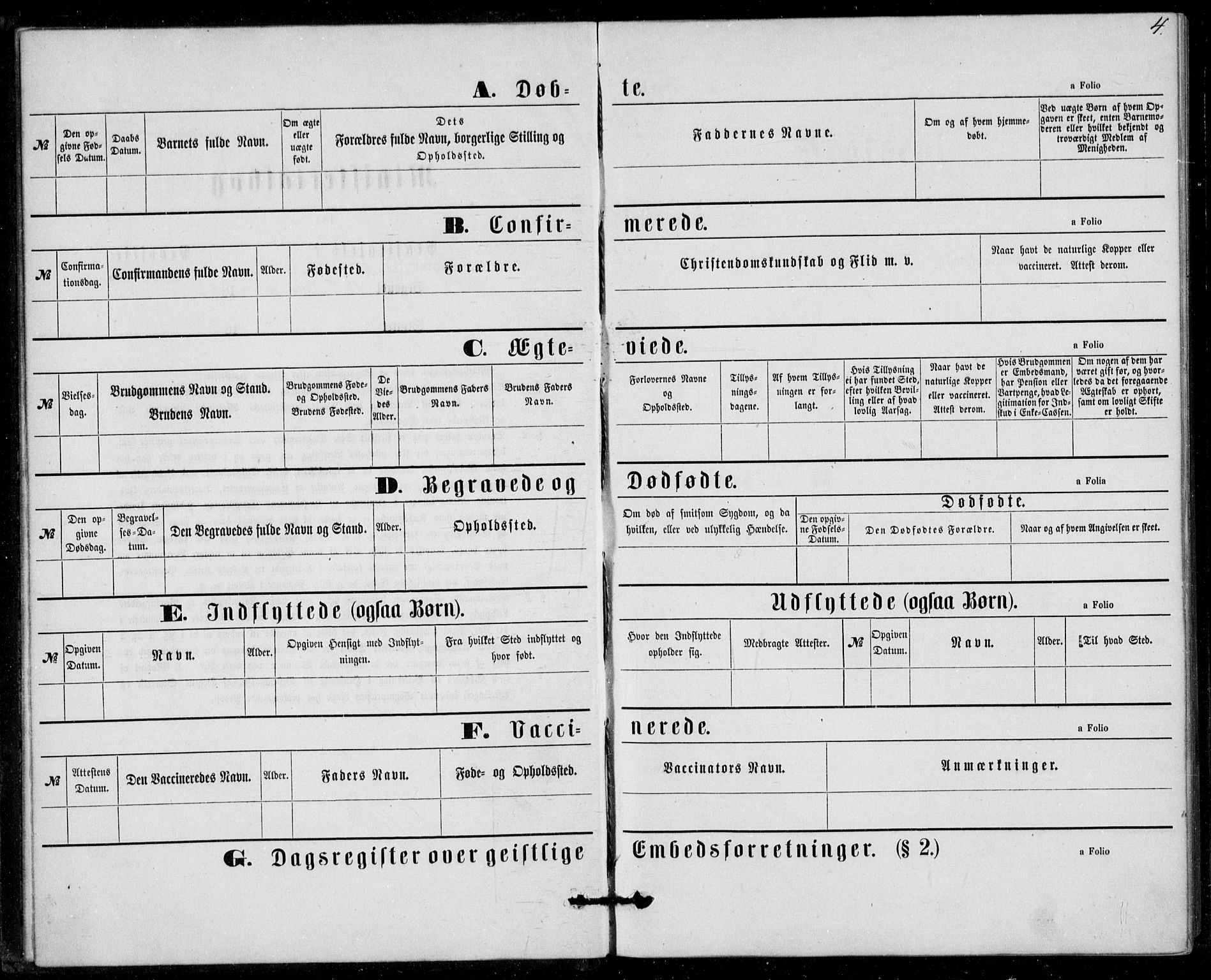 Fødselsstiftelsens sokneprestembete, ført av overlegen*, SAB/-: Parish register (official) no. A 1, 1863-1883, p. 4