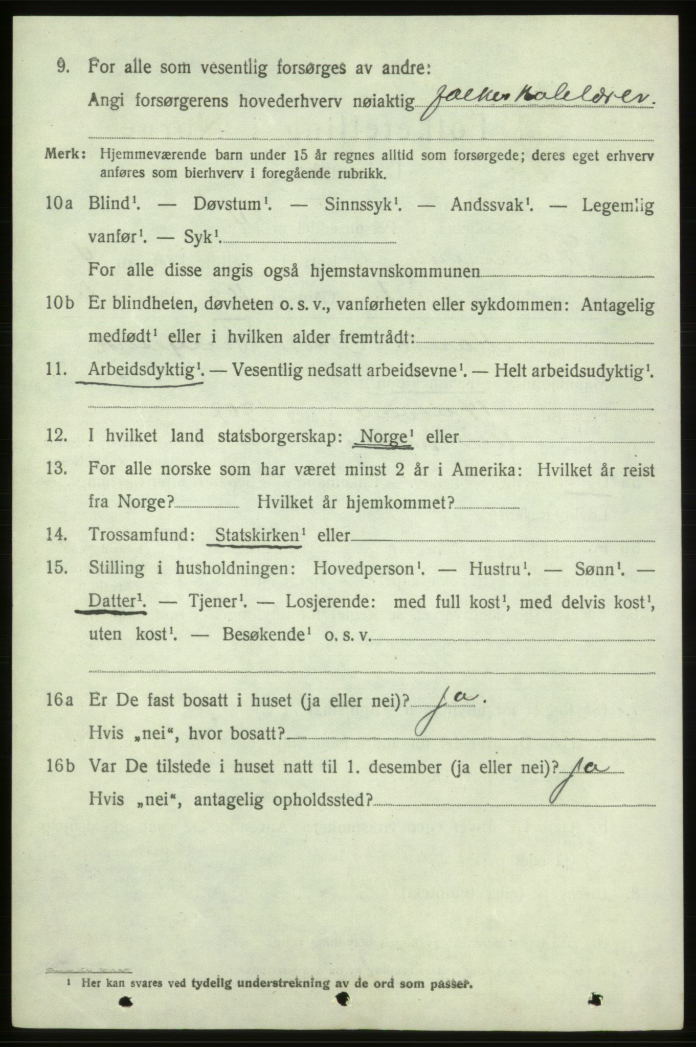 SAB, 1920 census for Skånevik, 1920, p. 3312