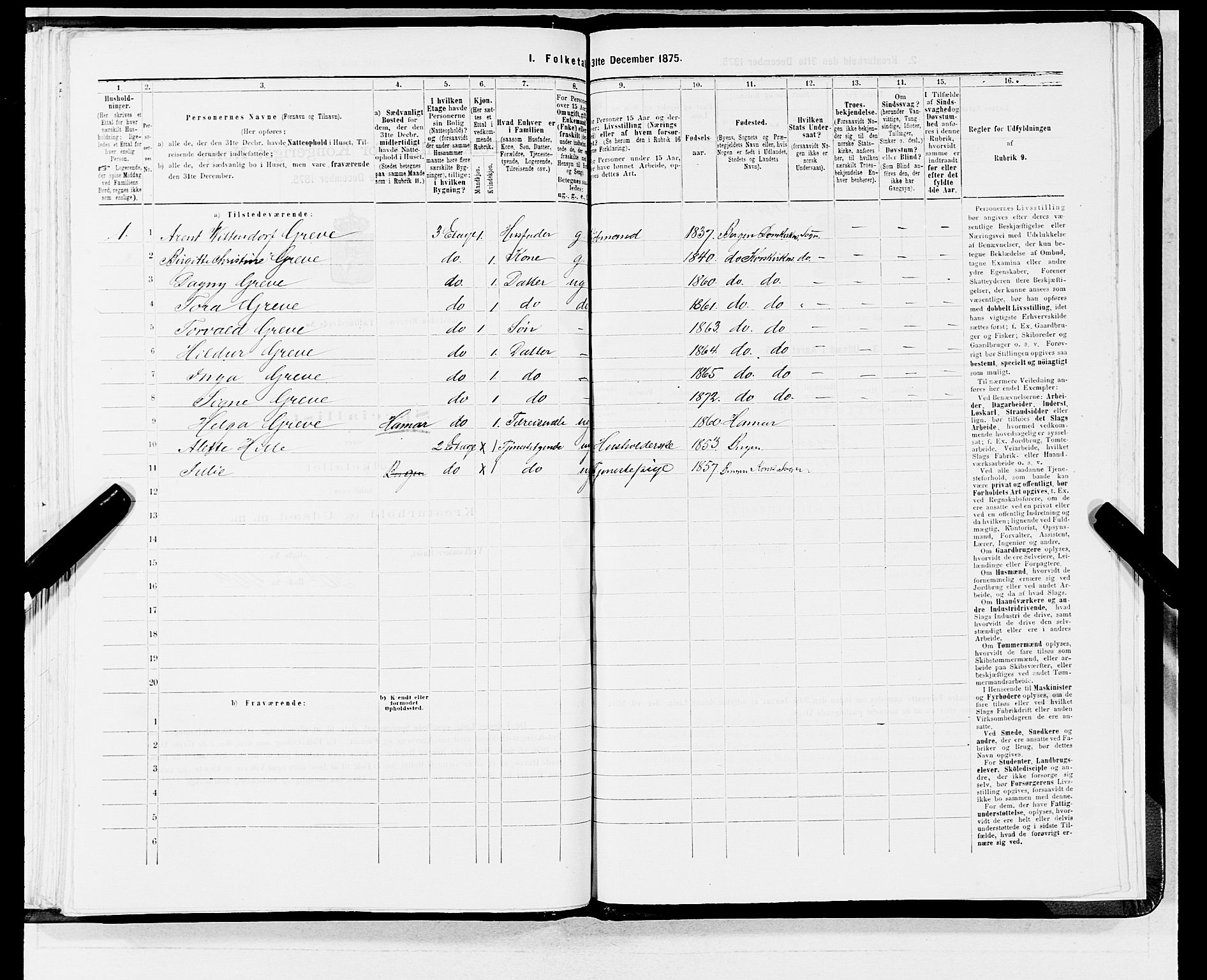 SAB, 1875 census for 1301 Bergen, 1875, p. 4554