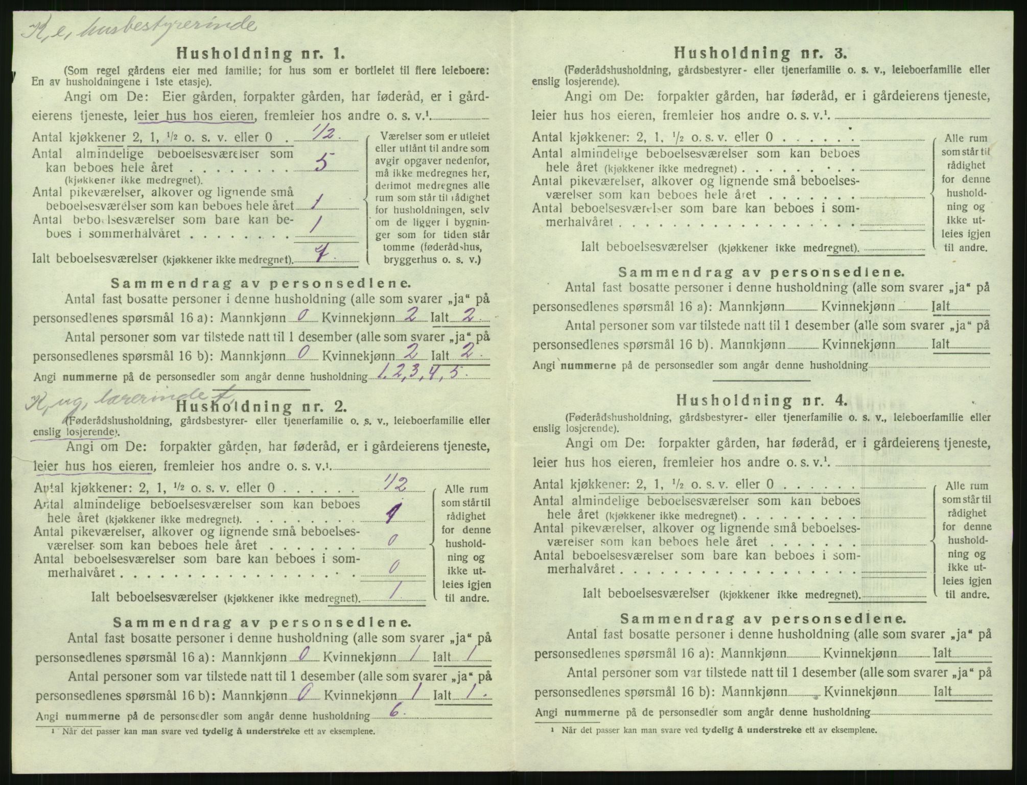 SAK, 1920 census for Øyestad, 1920, p. 403