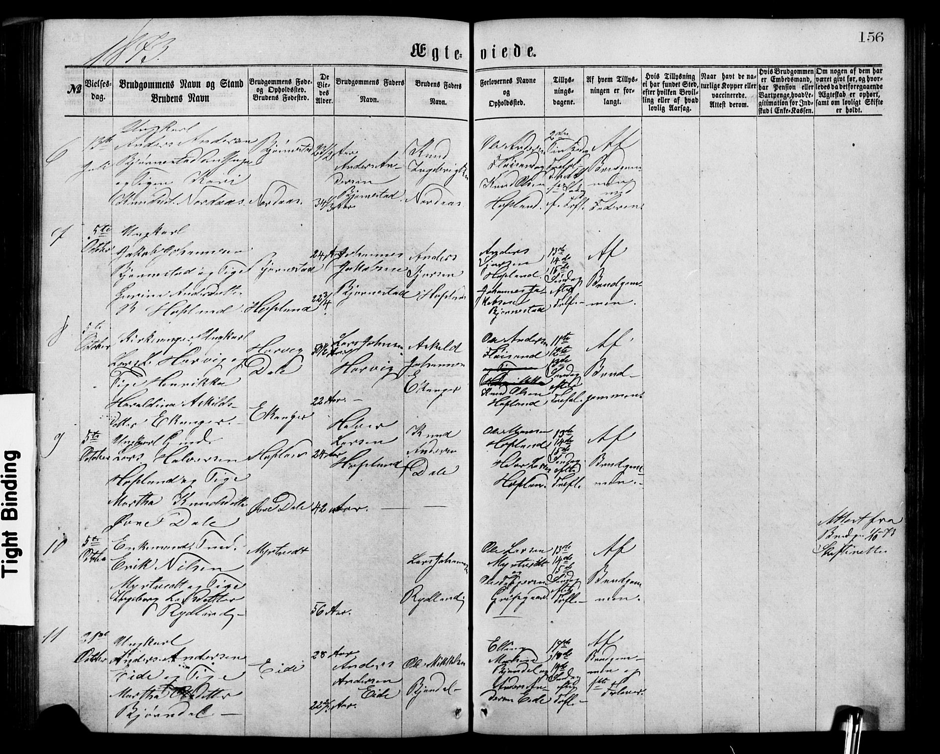 Alversund Sokneprestembete, AV/SAB-A-73901/H/Ha/Hab: Parish register (copy) no. C 2, 1867-1880, p. 156