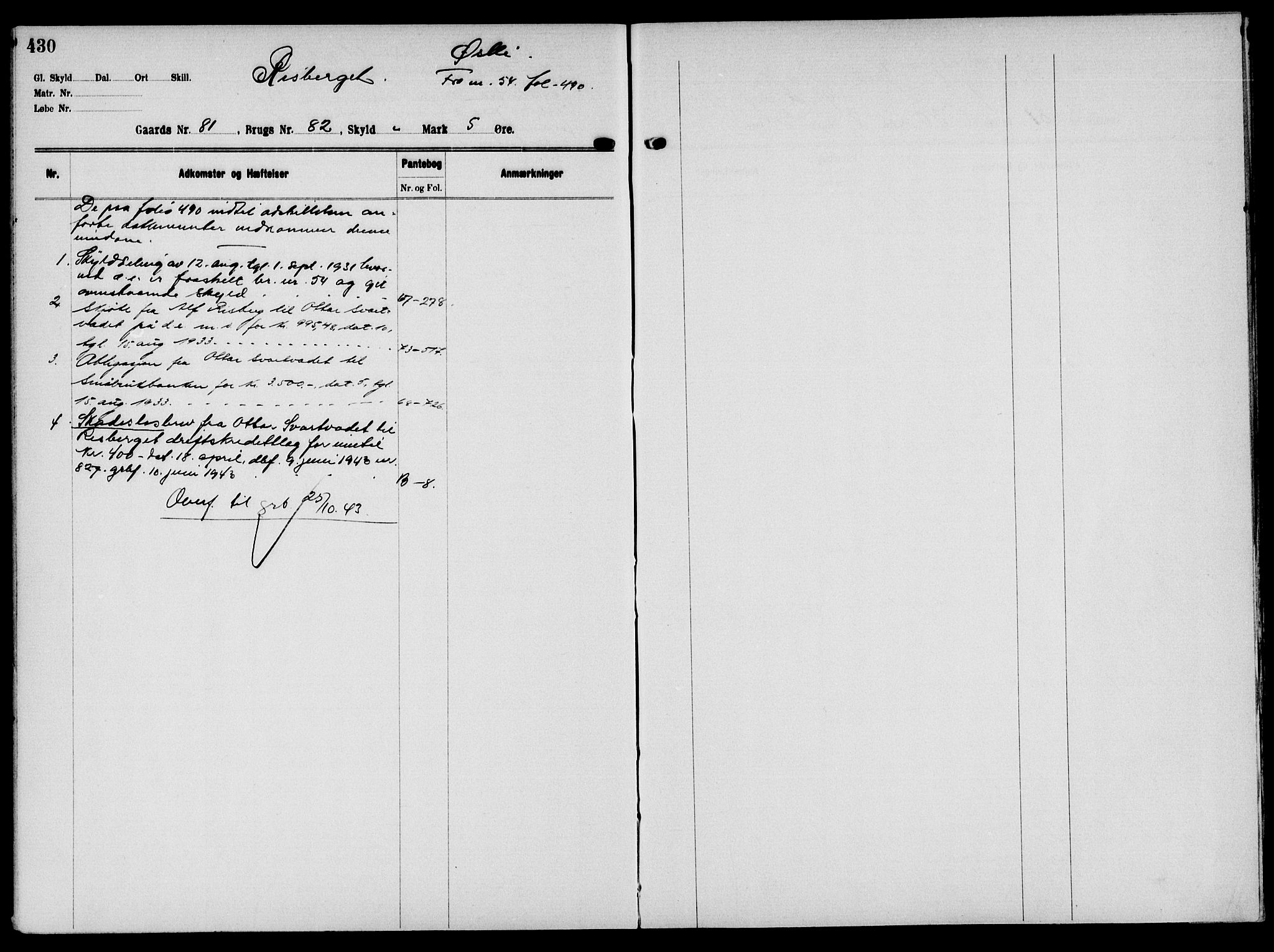 Solør tingrett, AV/SAH-TING-008/H/Ha/Hak/L0006: Mortgage register no. VI, 1900-1935, p. 430