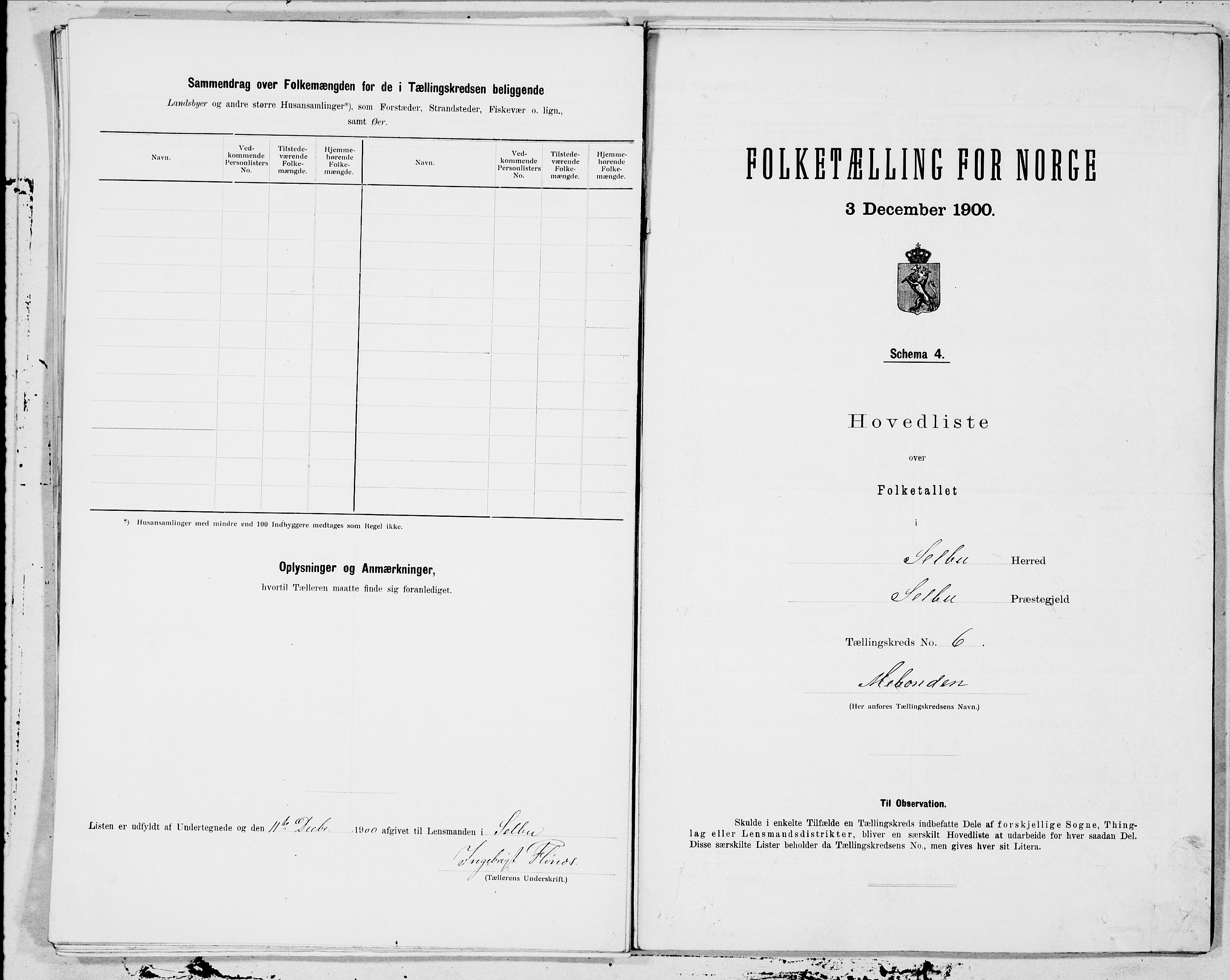 SAT, 1900 census for Selbu, 1900, p. 12