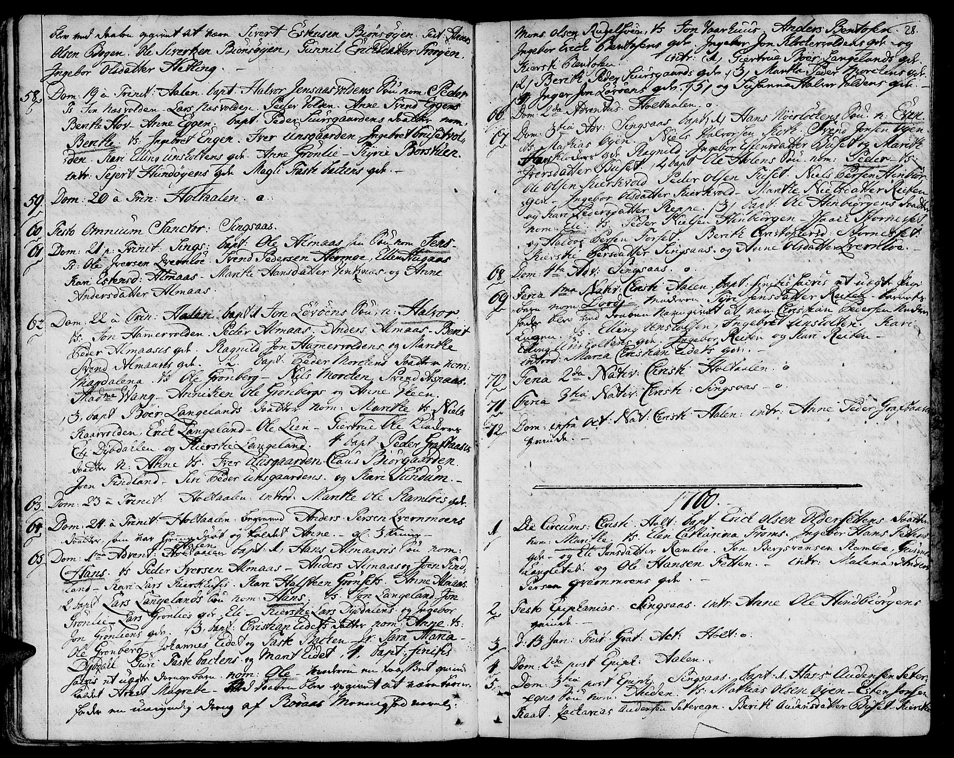 Ministerialprotokoller, klokkerbøker og fødselsregistre - Sør-Trøndelag, SAT/A-1456/685/L0952: Parish register (official) no. 685A01, 1745-1804, p. 28