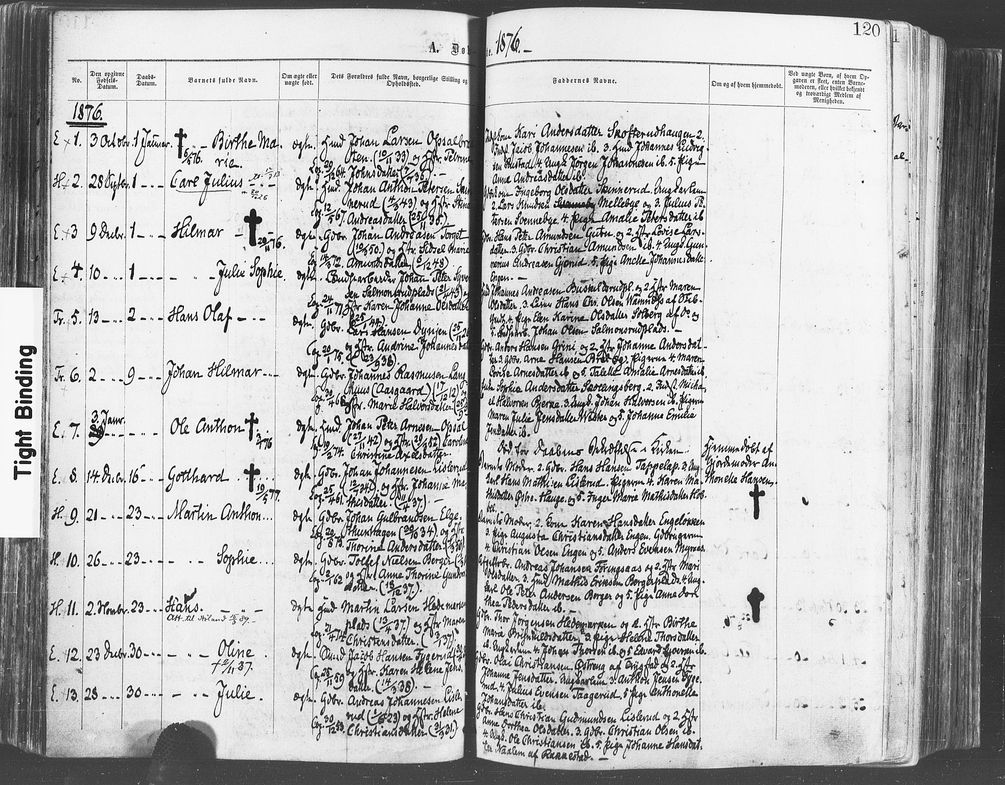 Eidsberg prestekontor Kirkebøker, AV/SAO-A-10905/F/Fa/L0011: Parish register (official) no. I 11, 1867-1878, p. 120