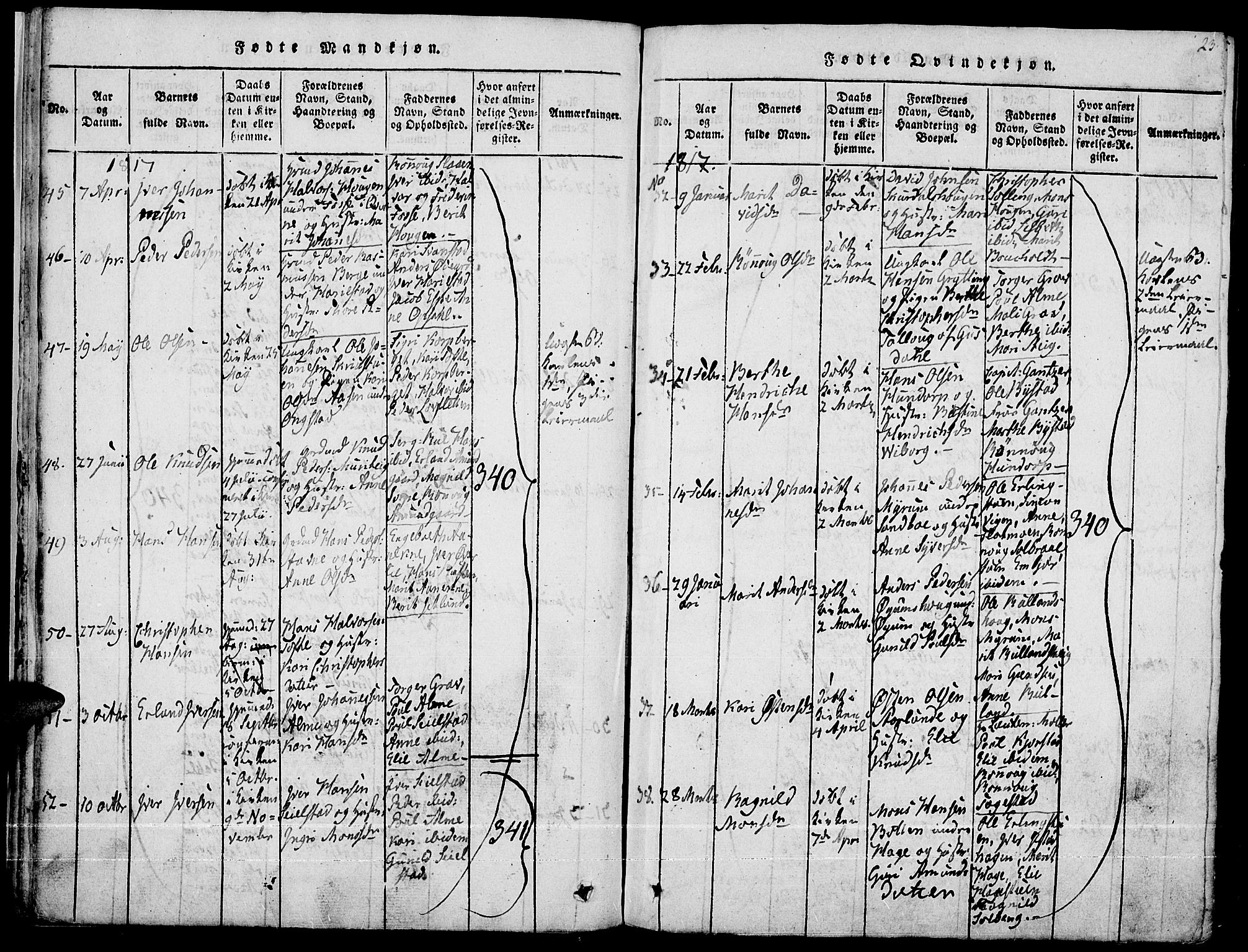 Fron prestekontor, AV/SAH-PREST-078/H/Ha/Haa/L0002: Parish register (official) no. 2, 1816-1827, p. 23