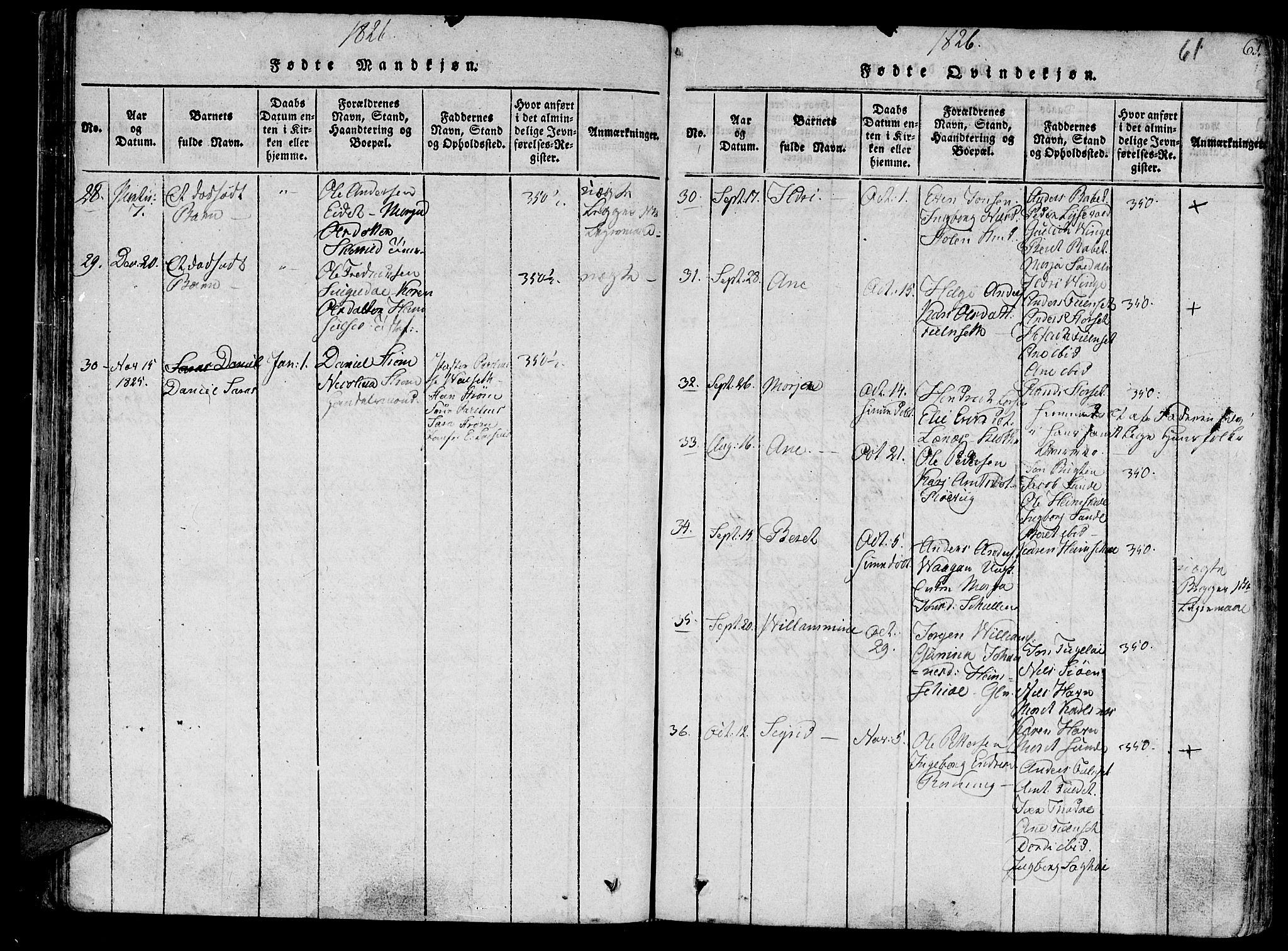 Ministerialprotokoller, klokkerbøker og fødselsregistre - Sør-Trøndelag, SAT/A-1456/630/L0491: Parish register (official) no. 630A04, 1818-1830, p. 61