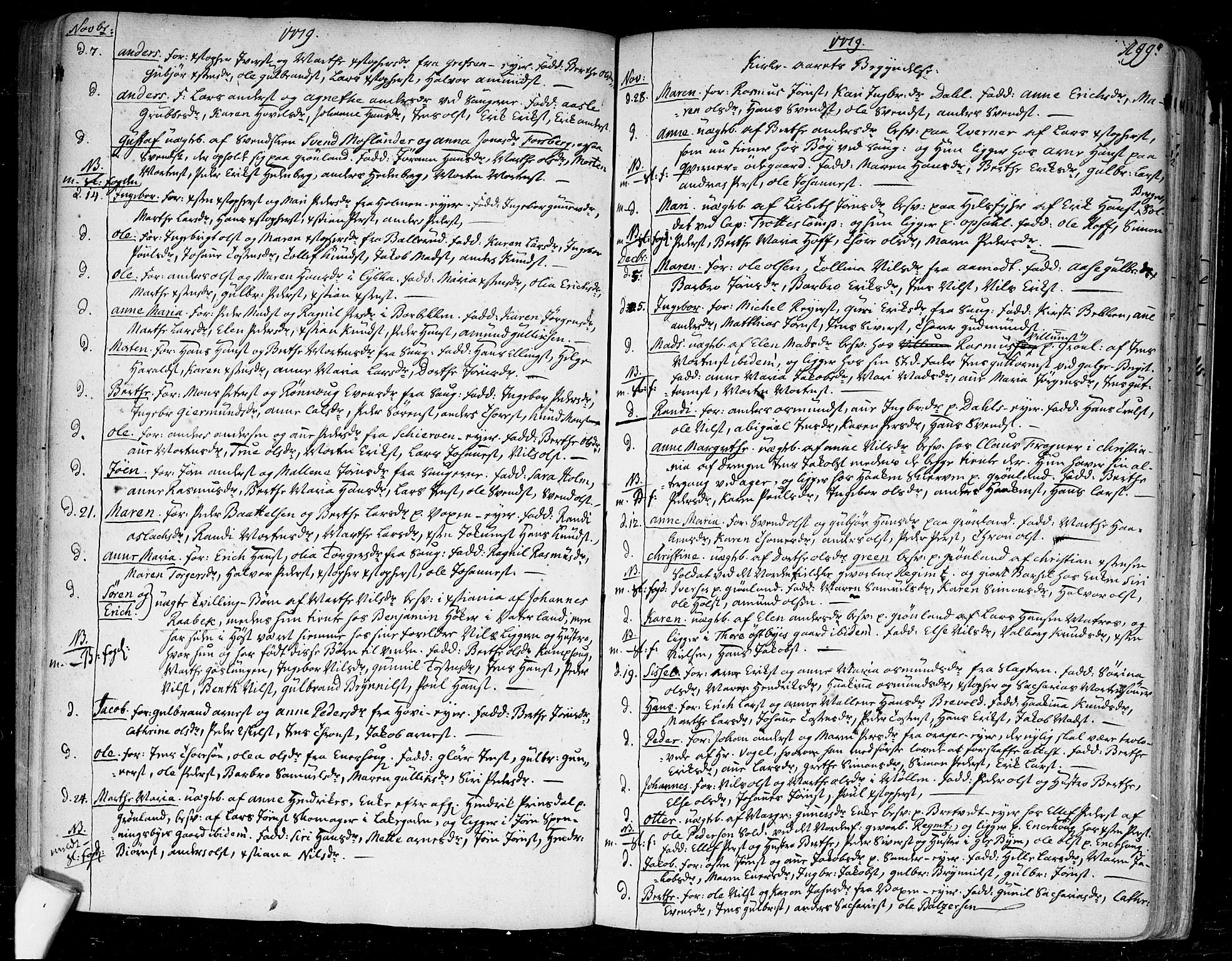 Aker prestekontor kirkebøker, SAO/A-10861/F/L0009: Parish register (official) no. 9, 1765-1785, p. 199