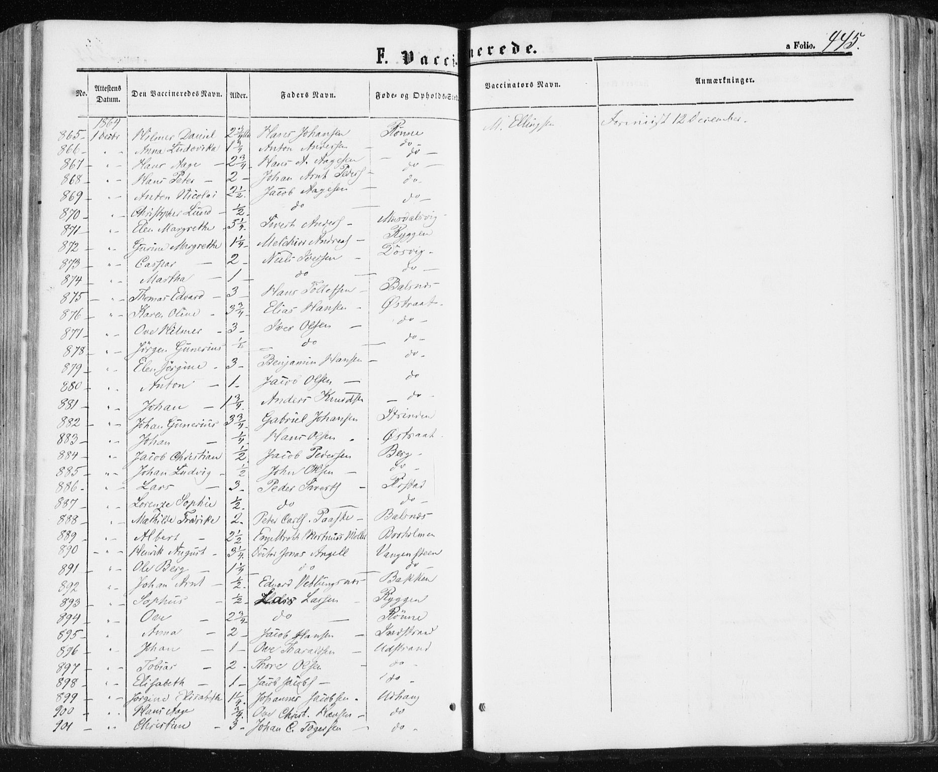 Ministerialprotokoller, klokkerbøker og fødselsregistre - Sør-Trøndelag, SAT/A-1456/659/L0737: Parish register (official) no. 659A07, 1857-1875, p. 445