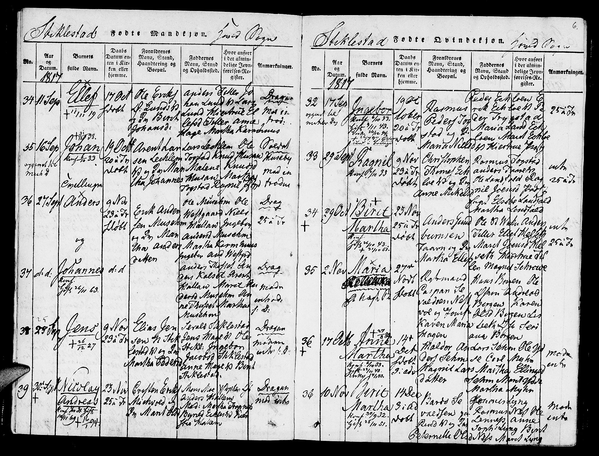 Ministerialprotokoller, klokkerbøker og fødselsregistre - Nord-Trøndelag, SAT/A-1458/723/L0234: Parish register (official) no. 723A05 /1, 1816-1840, p. 6