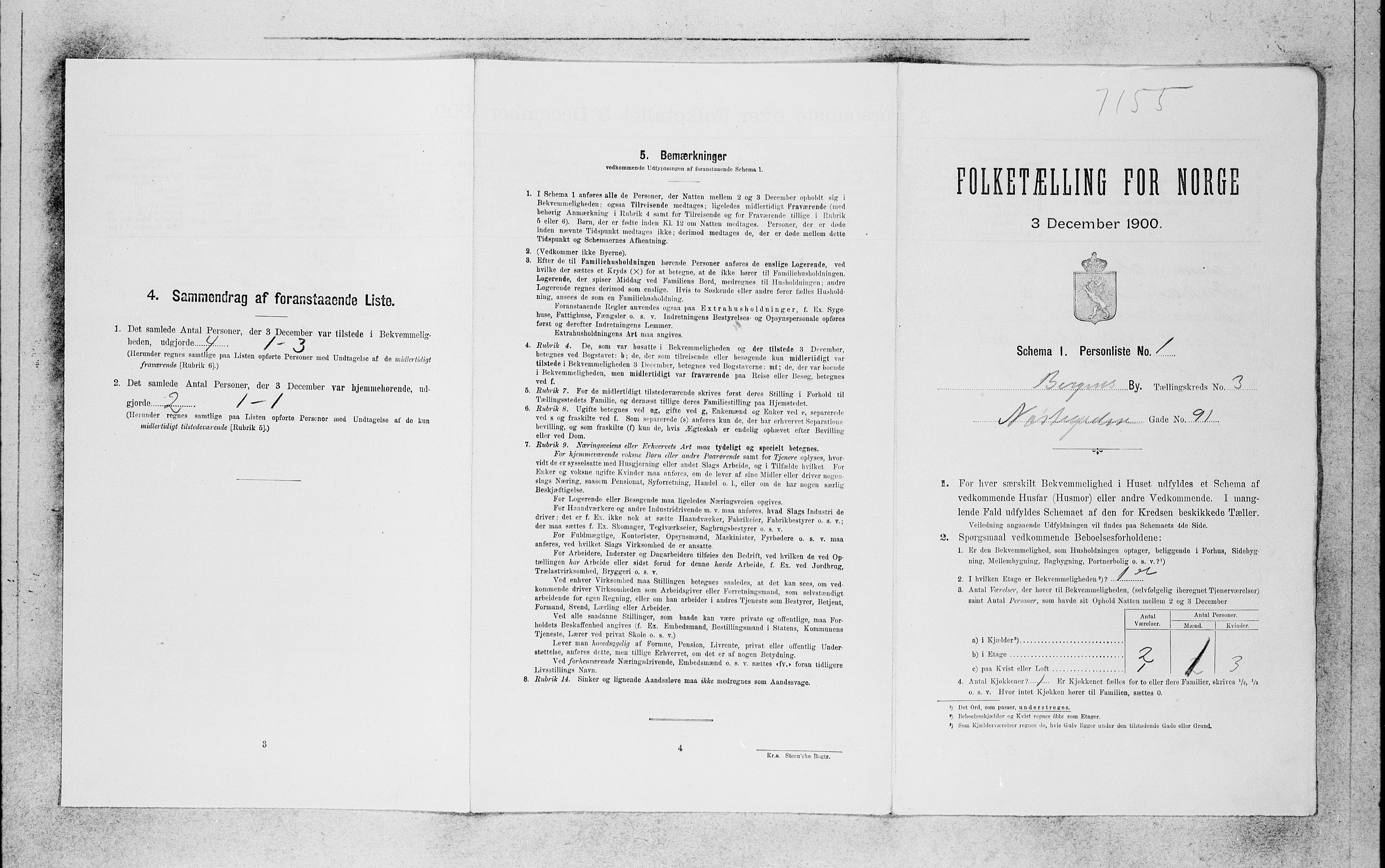 SAB, 1900 census for Bergen, 1900, p. 683