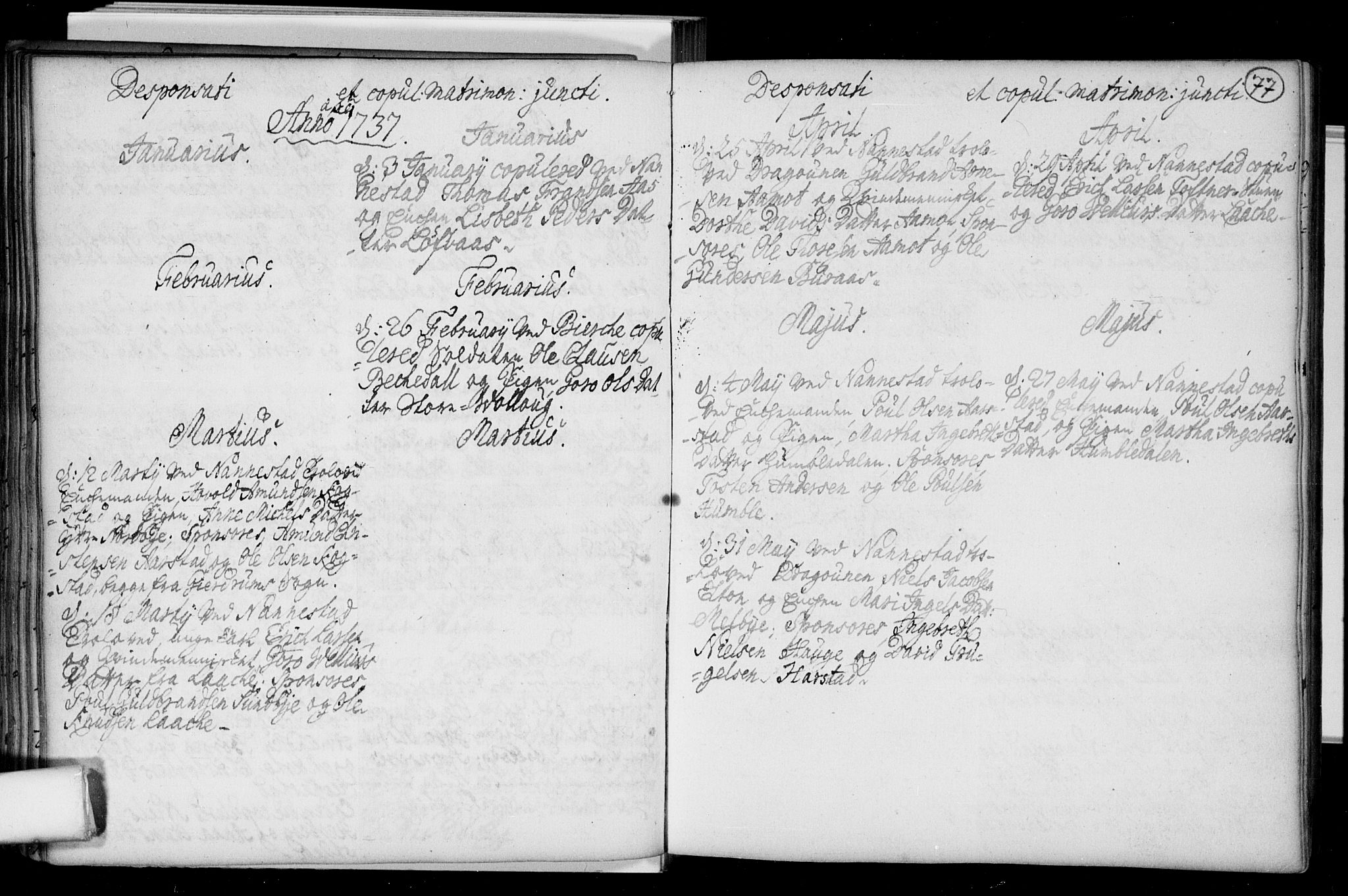 Nannestad prestekontor Kirkebøker, SAO/A-10414a/F/Fa/L0005: Parish register (official) no. I 5, 1729-1738, p. 77