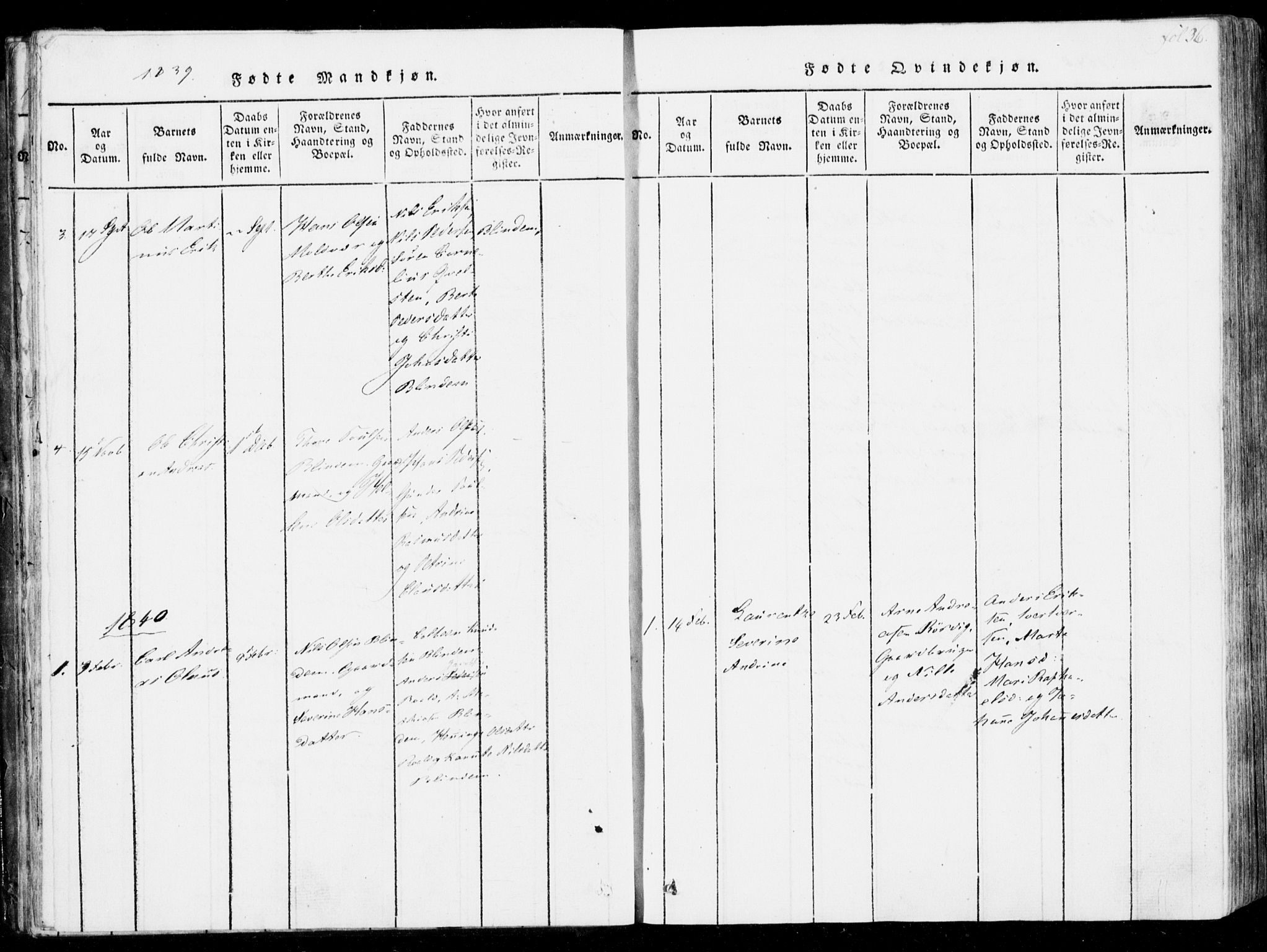 Ministerialprotokoller, klokkerbøker og fødselsregistre - Møre og Romsdal, SAT/A-1454/537/L0517: Parish register (official) no. 537A01, 1818-1862, p. 36