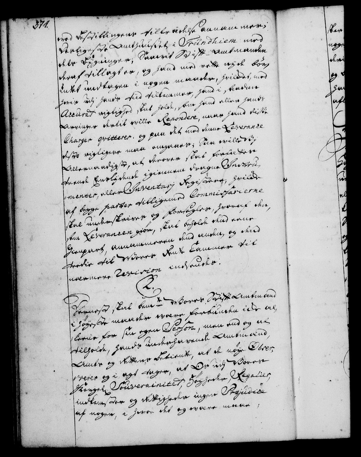 Rentekammeret, Kammerkanselliet, RA/EA-3111/G/Gg/Ggi/L0001: Norsk instruksjonsprotokoll med register (merket RK 53.34), 1720-1729, p. 374