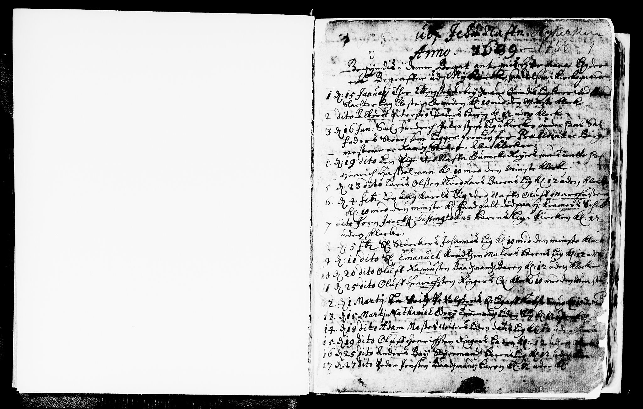 Nykirken Sokneprestembete, SAB/A-77101/H/Haa/L0009: Parish register (official) no. A 9, 1689-1759, p. 1