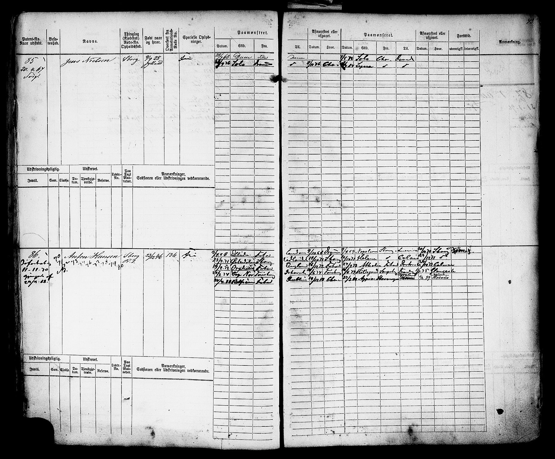 Sarpsborg mønstringskontor, AV/SAO-A-10569c/F/Fc/Fcb/L0004: Hovedrulle, 1868-1881, p. 46