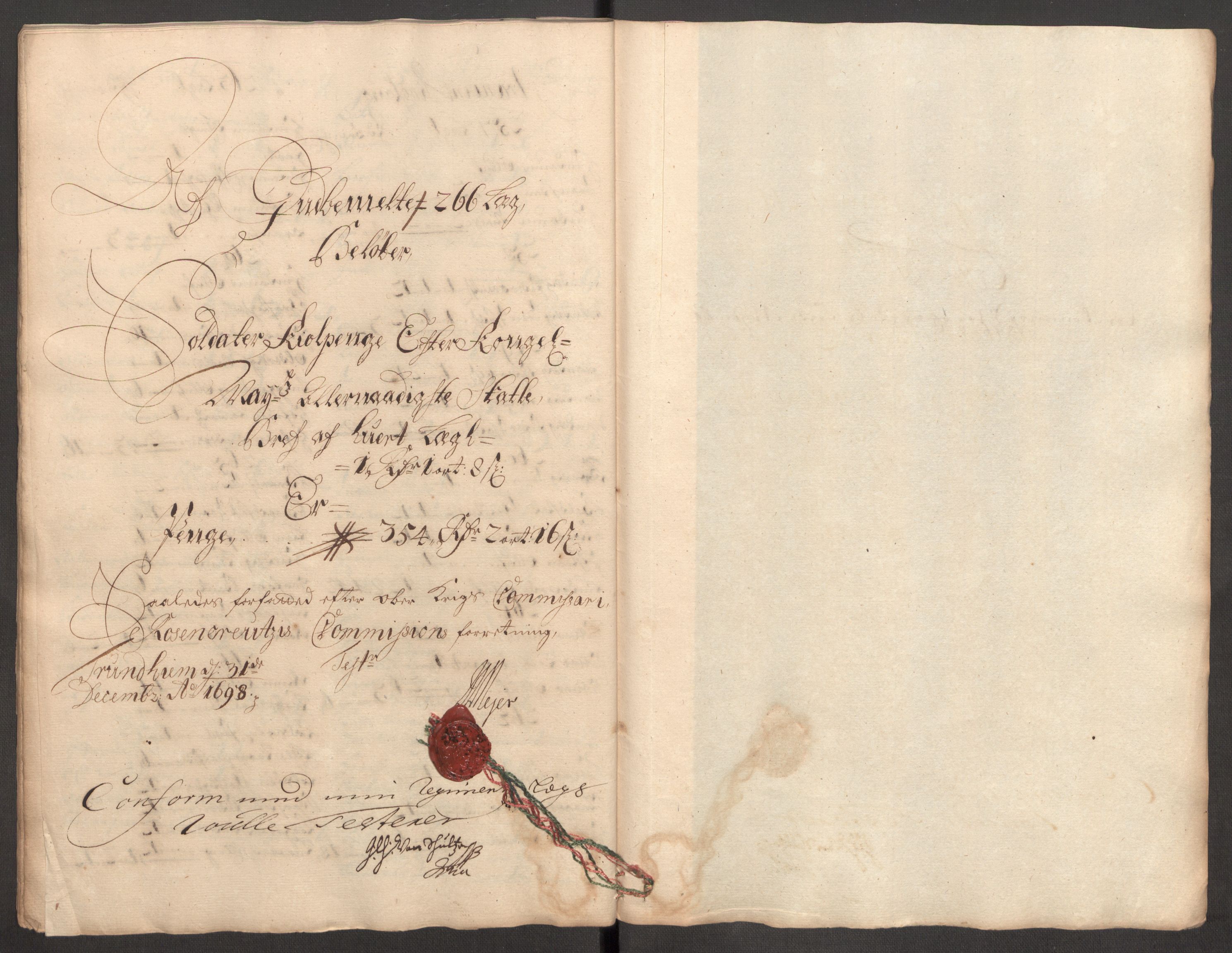 Rentekammeret inntil 1814, Reviderte regnskaper, Fogderegnskap, AV/RA-EA-4092/R62/L4190: Fogderegnskap Stjørdal og Verdal, 1698, p. 150