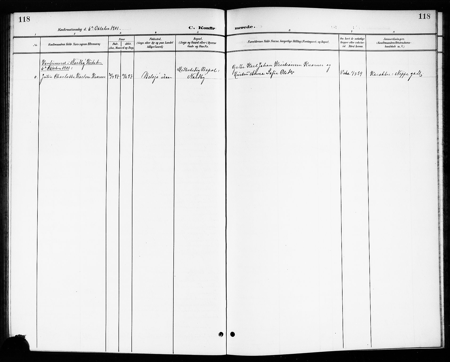 Drøbak prestekontor Kirkebøker, SAO/A-10142a/G/Gb/L0001: Parish register (copy) no. II 1, 1901-1919, p. 118