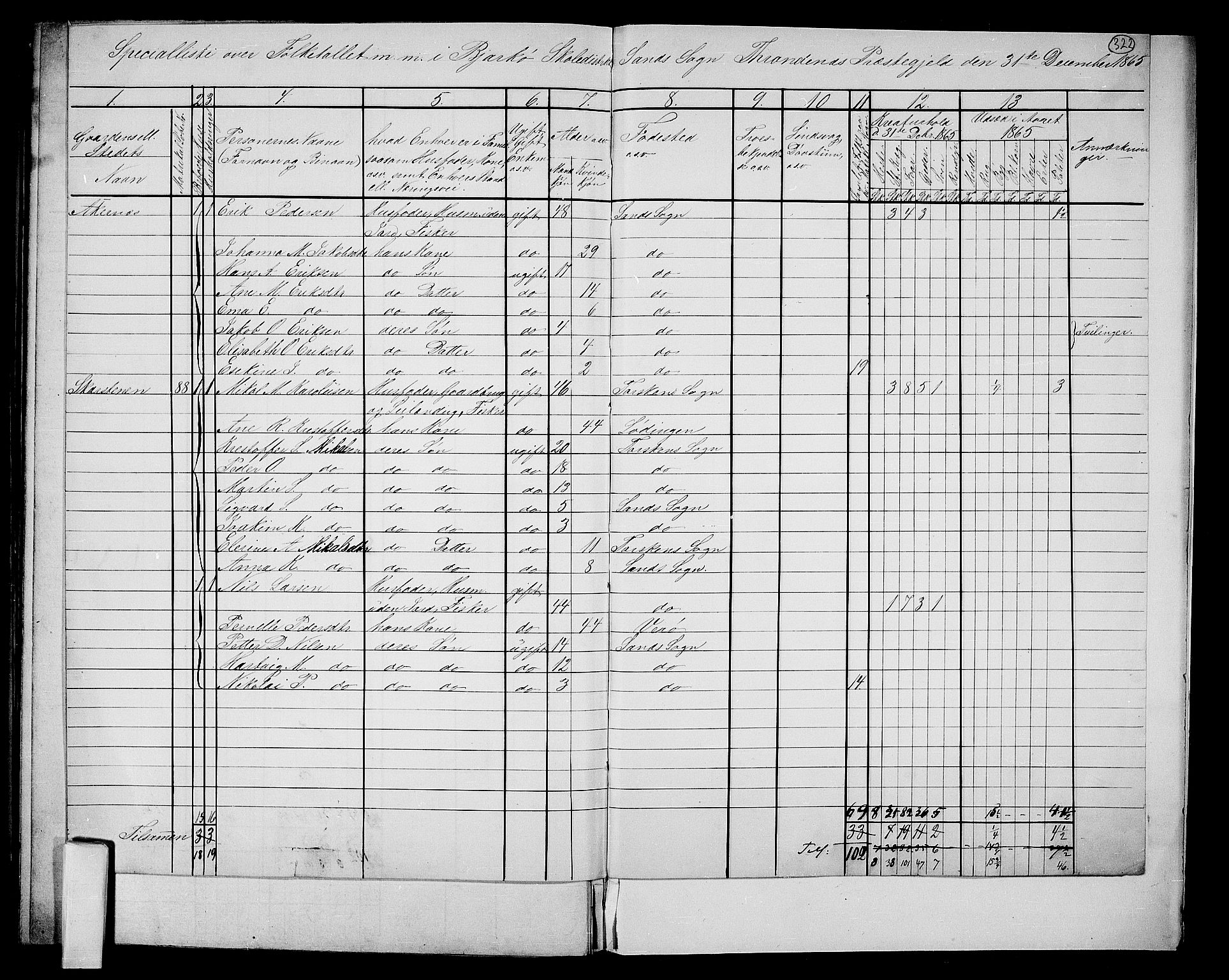 RA, 1865 census for Trondenes, 1865, p. 202