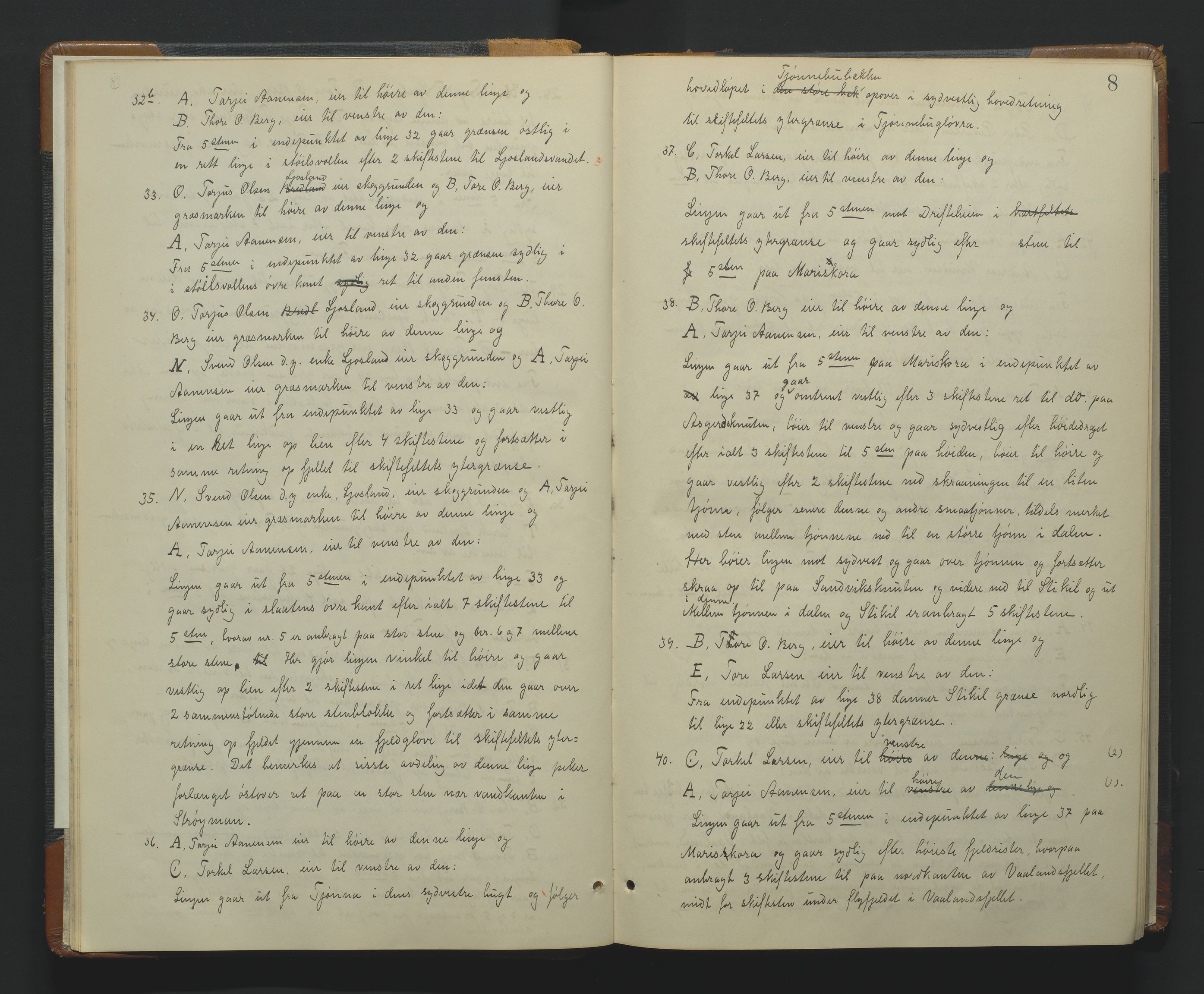 Utskiftningsformannen i Lister og Mandal amt, AV/SAK-1541-0003/F/Fa/Fac/L0002: Utskiftningsprotokoll med gårdsregister, Mandal domssokn, nr 1-b, 1926-1935