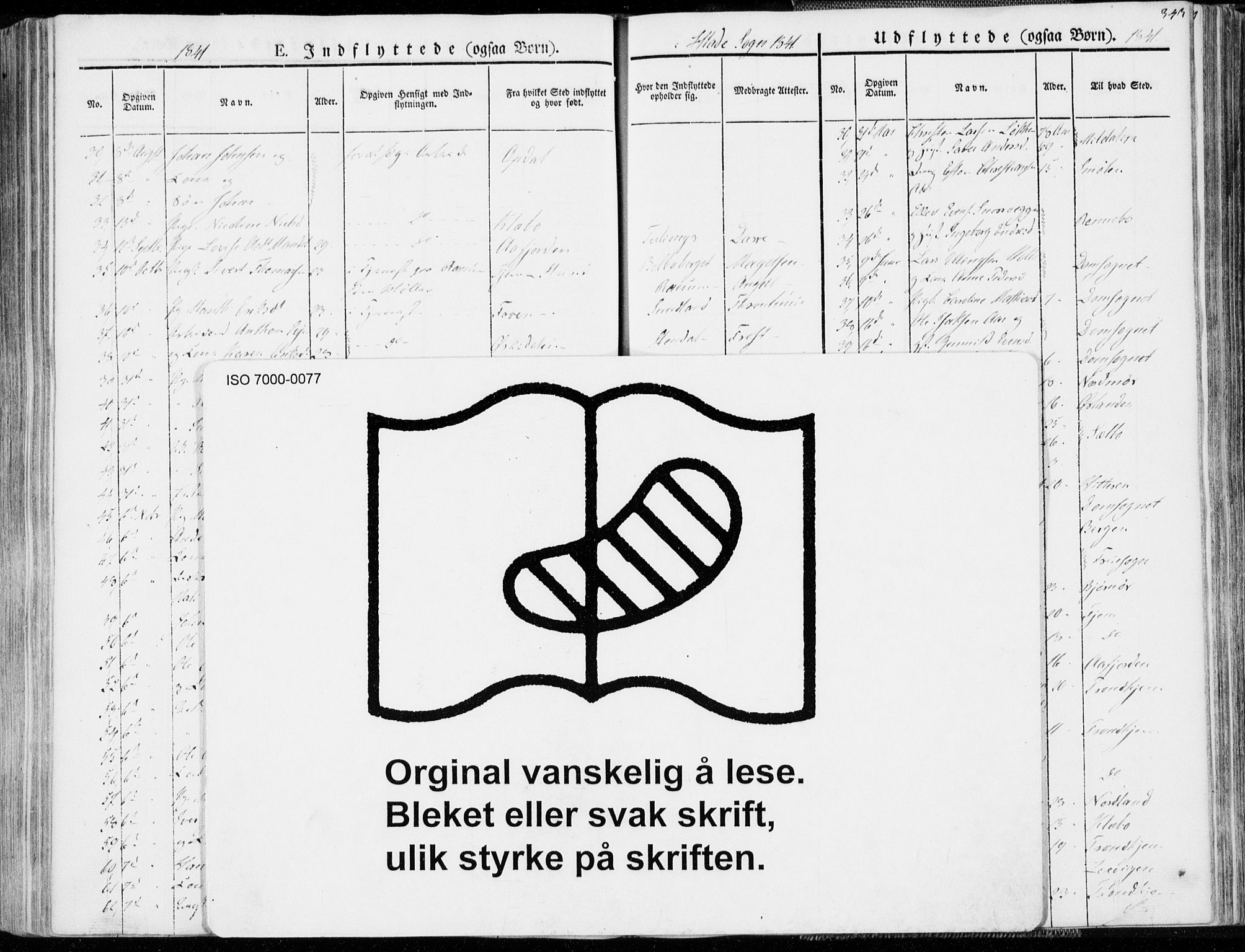 Ministerialprotokoller, klokkerbøker og fødselsregistre - Sør-Trøndelag, SAT/A-1456/606/L0290: Parish register (official) no. 606A05, 1841-1847, p. 343