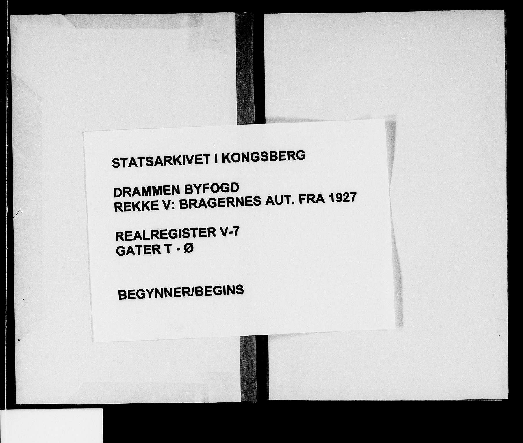 Drammen byfogd, SAKO/A-222/G/Gb/Gbe/L0007: Mortgage register no. V 7